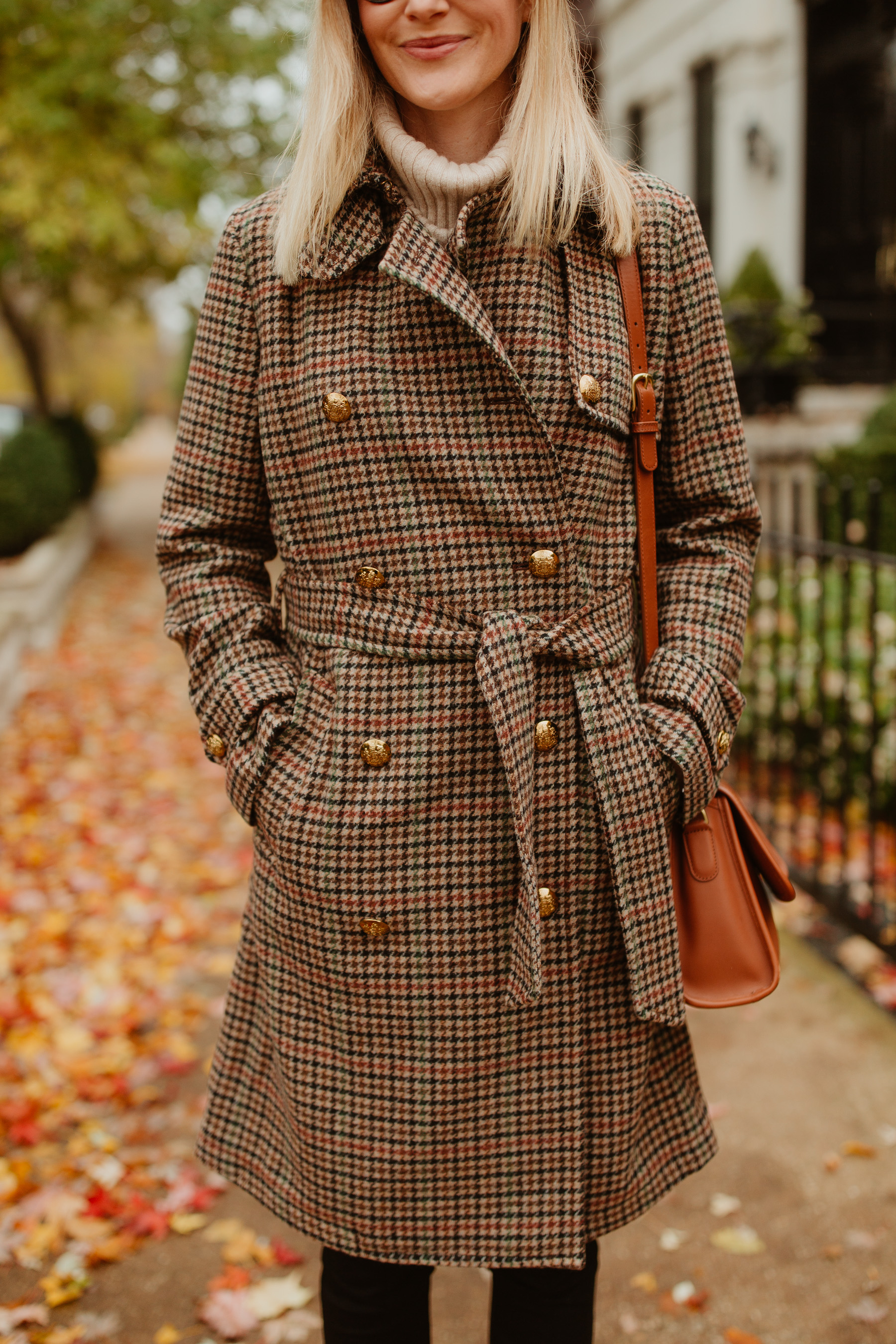 Herringbone Wool Trench Coat on Sale