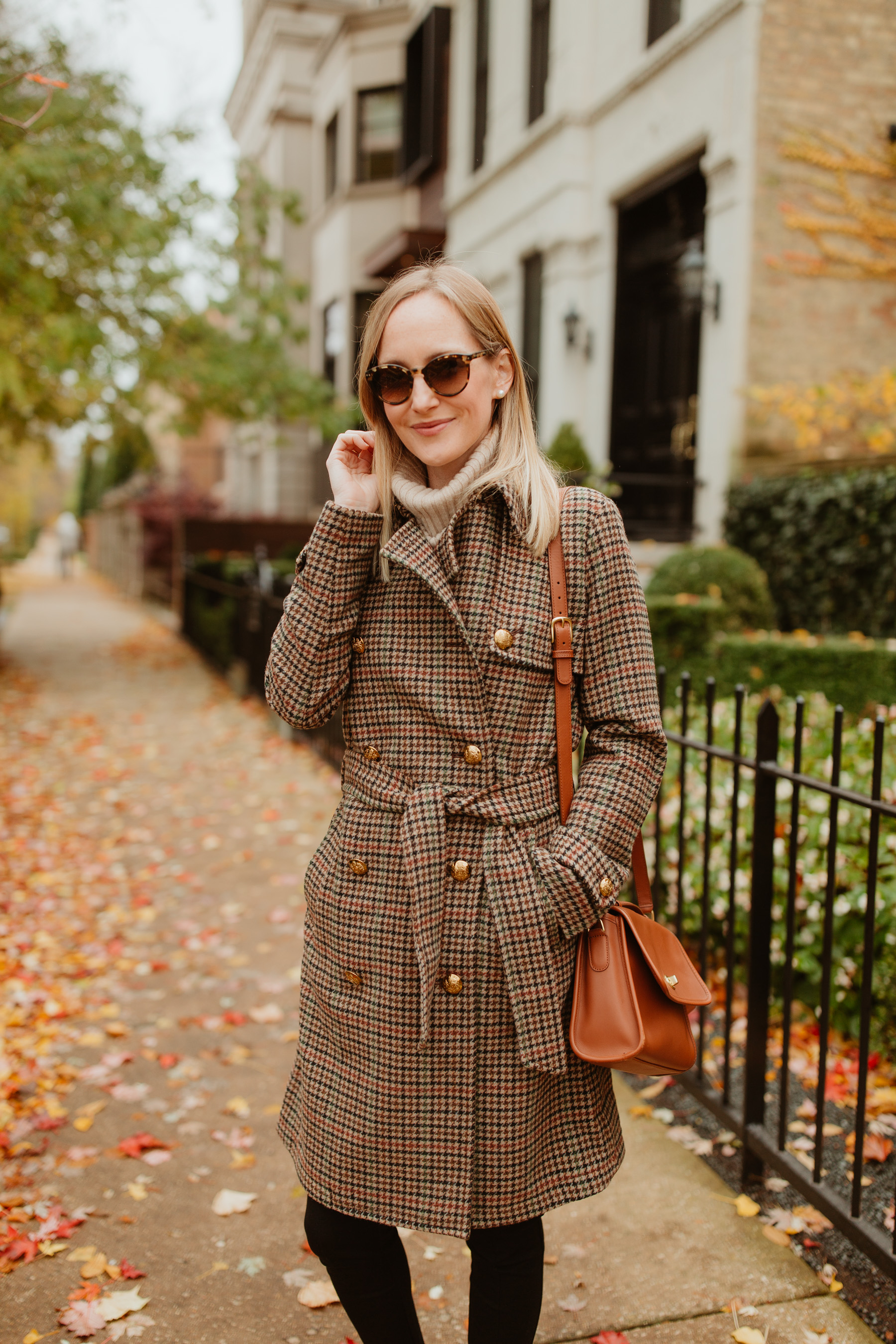 Ba&Sh - Authenticated Coat - Wool Camel Houndstooth for Women, Very Good Condition