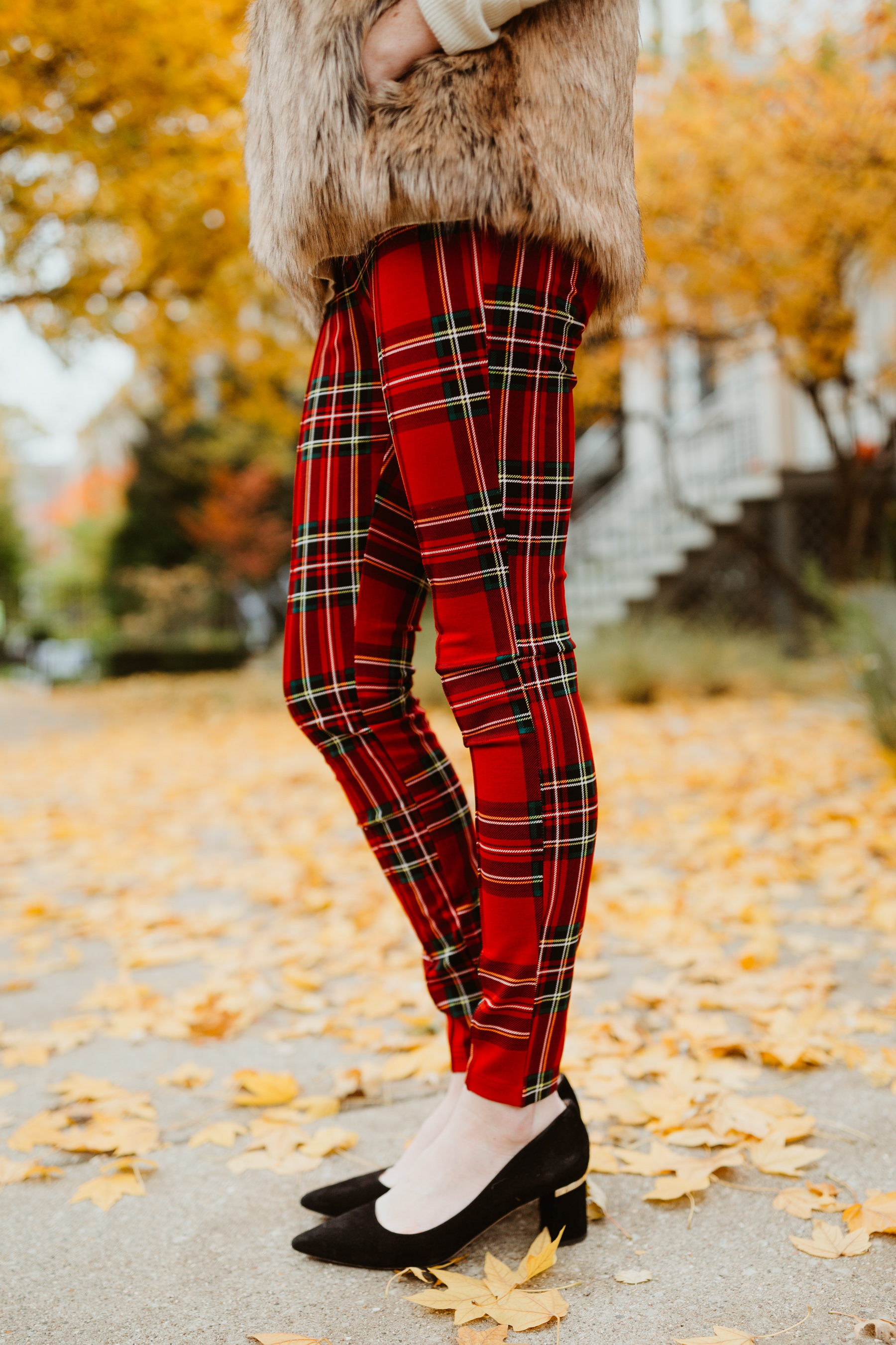 Red plaid pants old hot sale navy