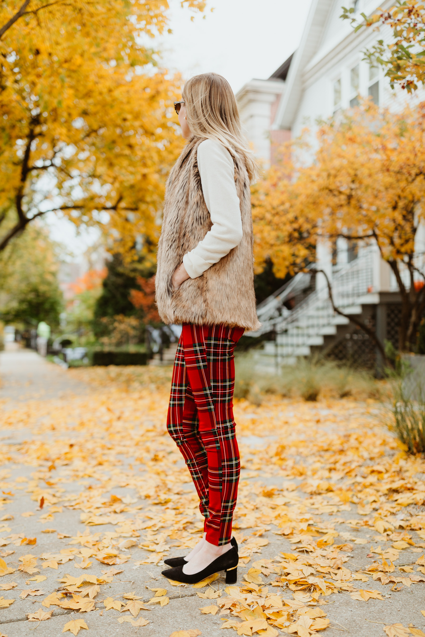 Red plaid pants old hot sale navy