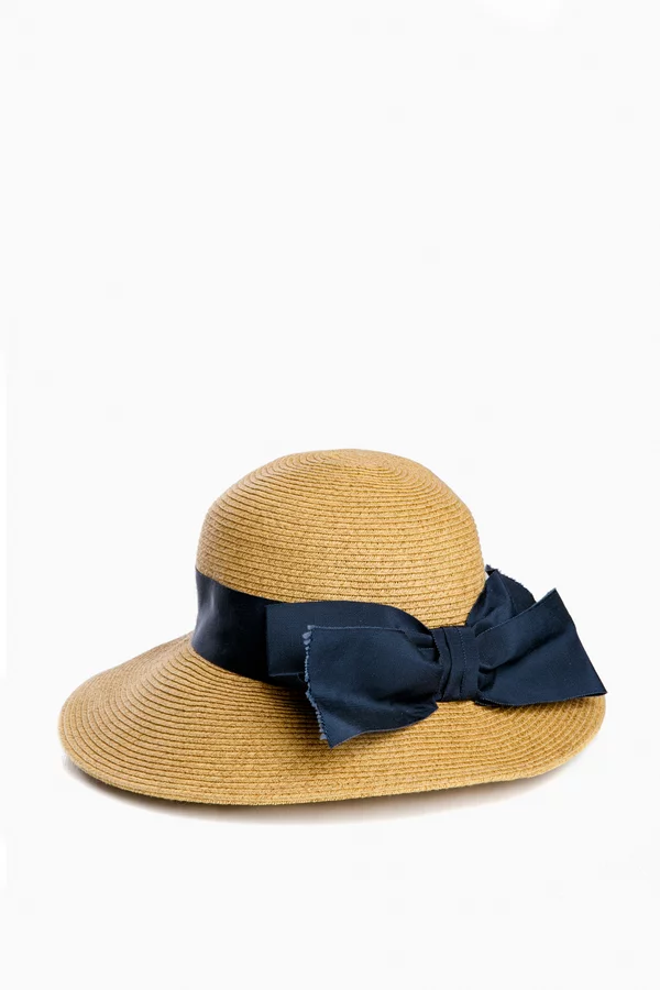 Tuckernuck: Navy Bow Straw Hat