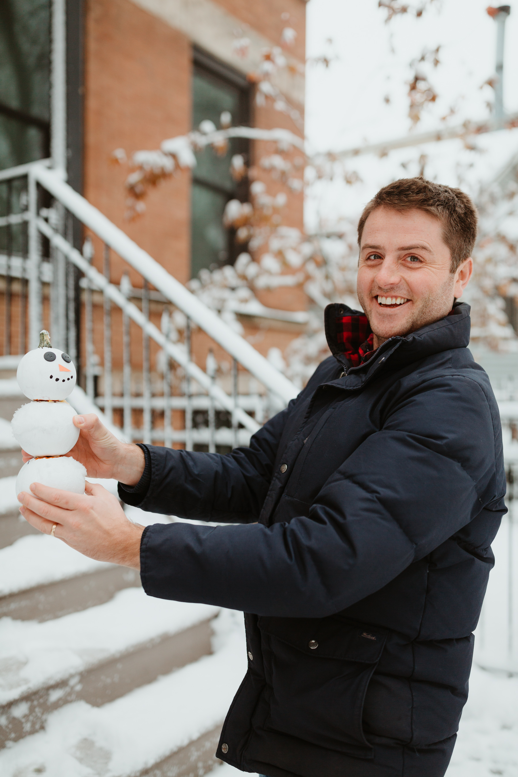 Snowman Pumpkin and Mitch Larkin