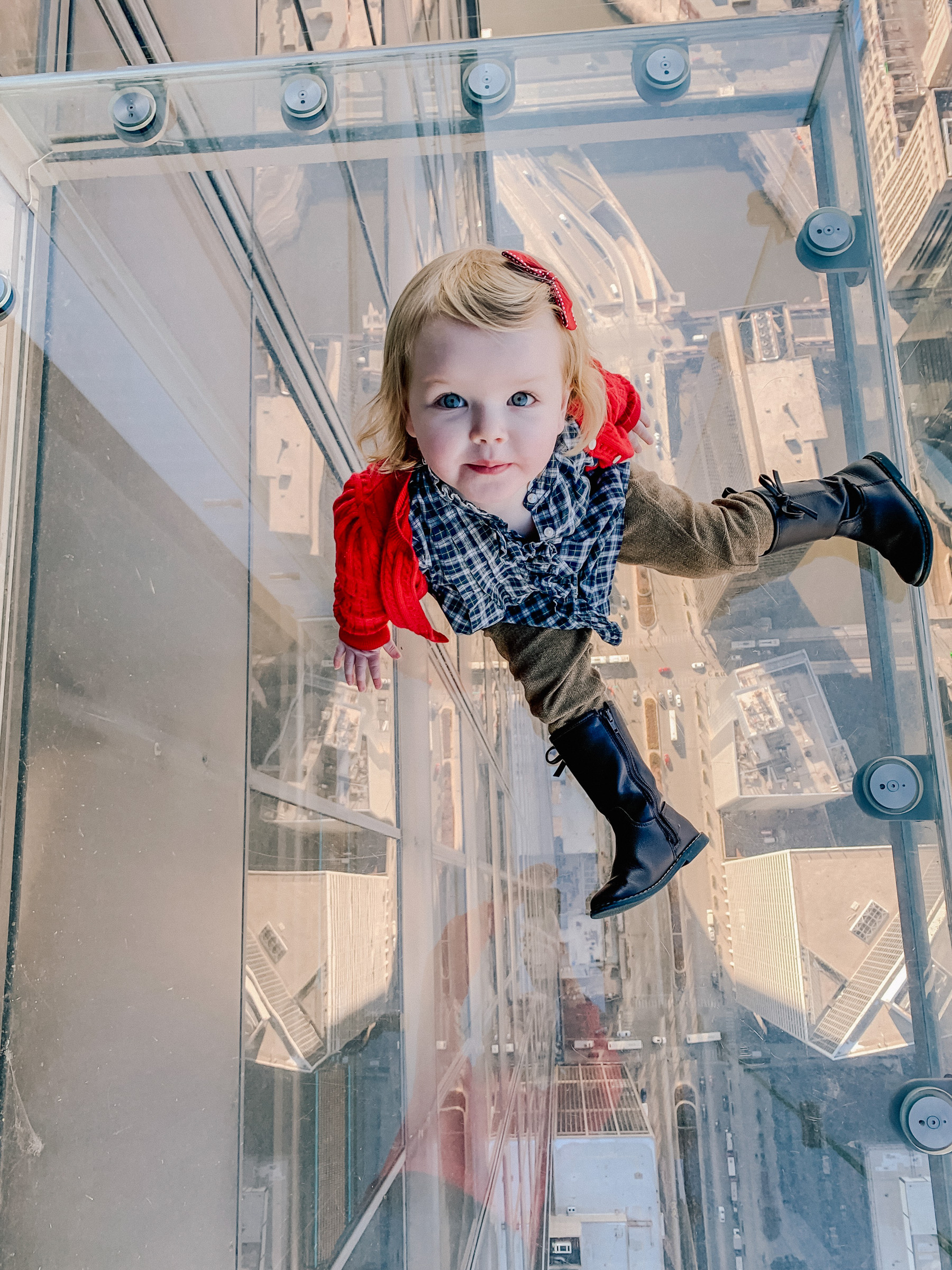 Emma at the Willis Tower Skydeck