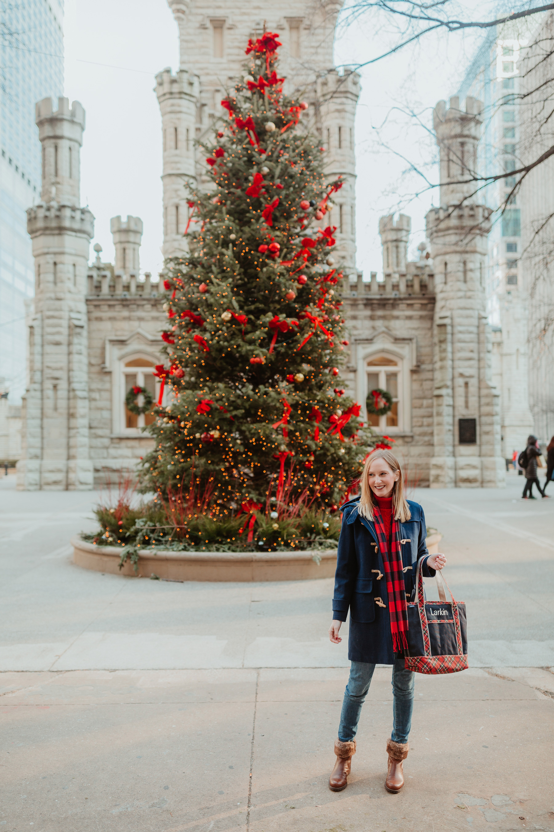 Navy Duffle Coat The Historic Water Tower Kelly in the City