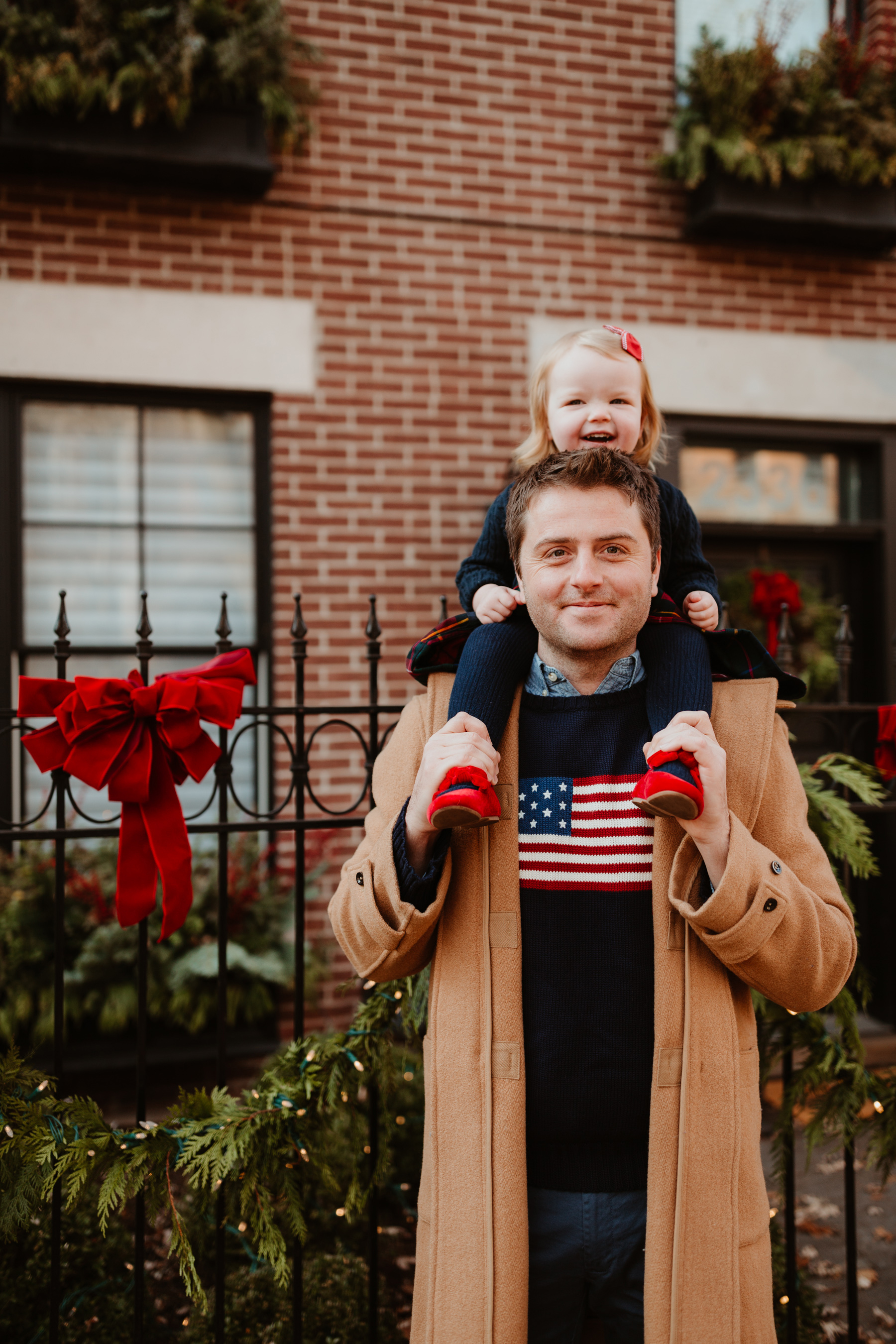  Mitch's Duffle Coat and Iconic Flag Sweater all c/o