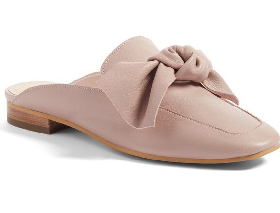 Nordstrom Blush Bow Mules, Size 7.5