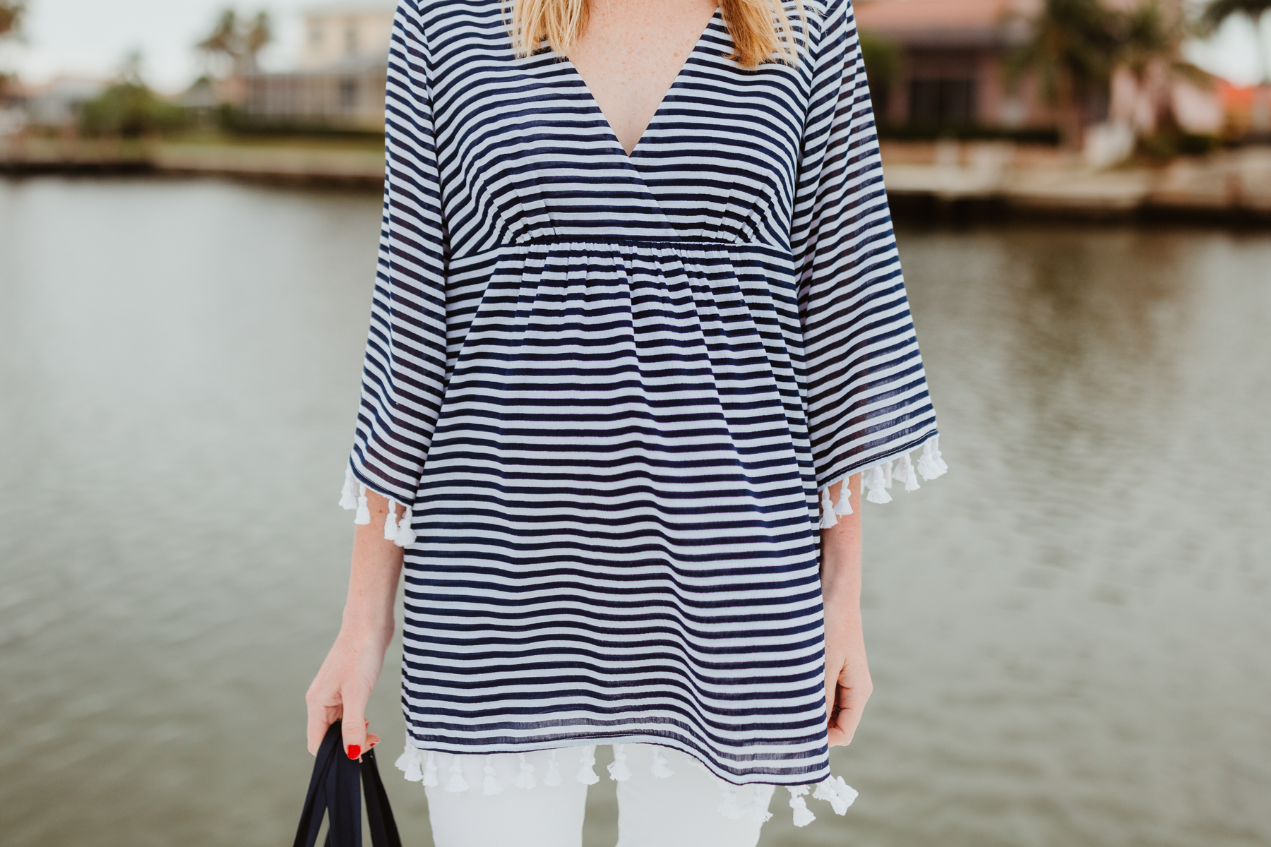 Sail to Sable Crinkle Cotton Tunic Top