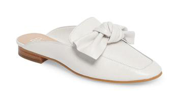 Nordstrom White Bow Mules, Size 7.5