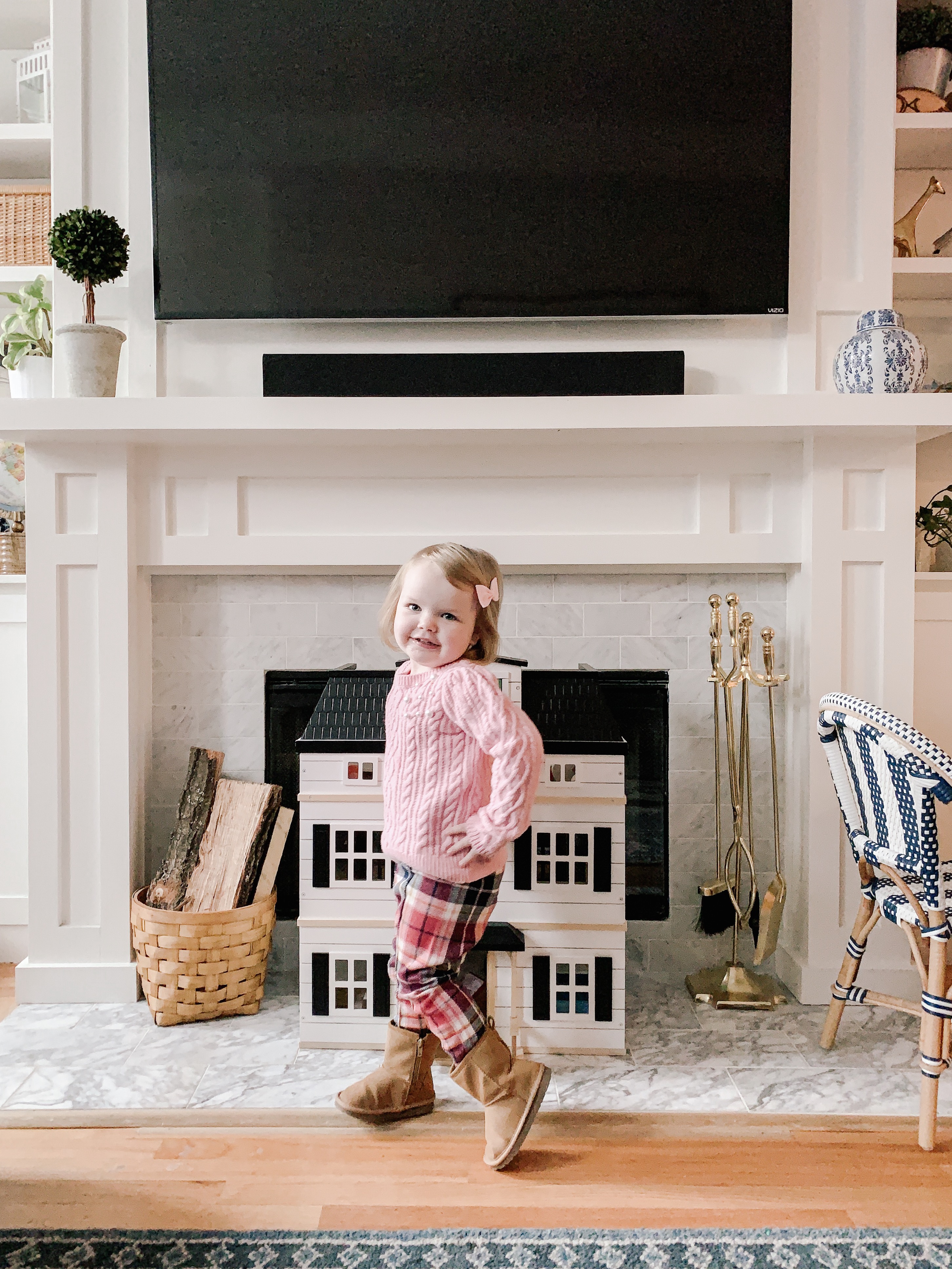 little girl dressing