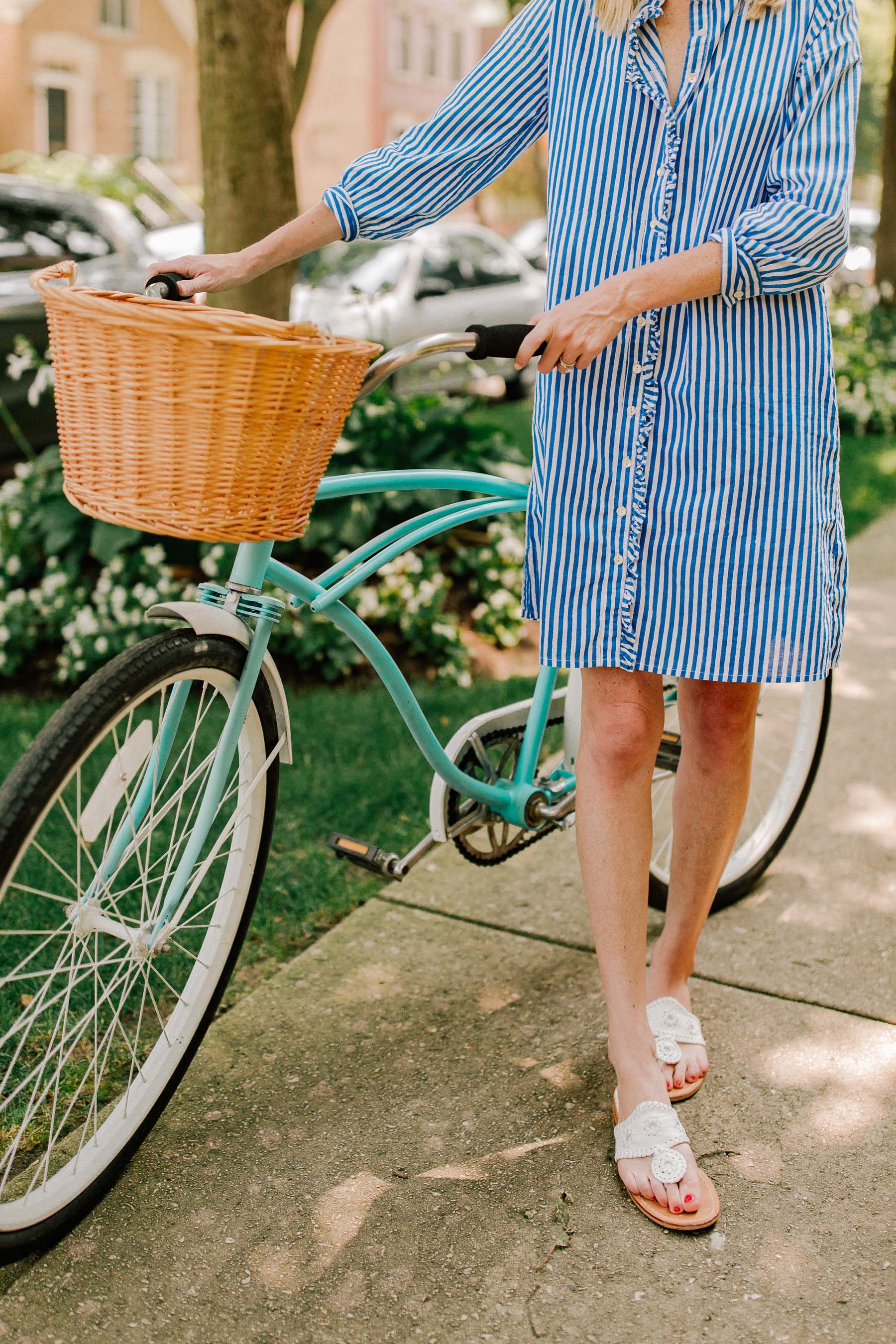 Ruffled Striped Dress