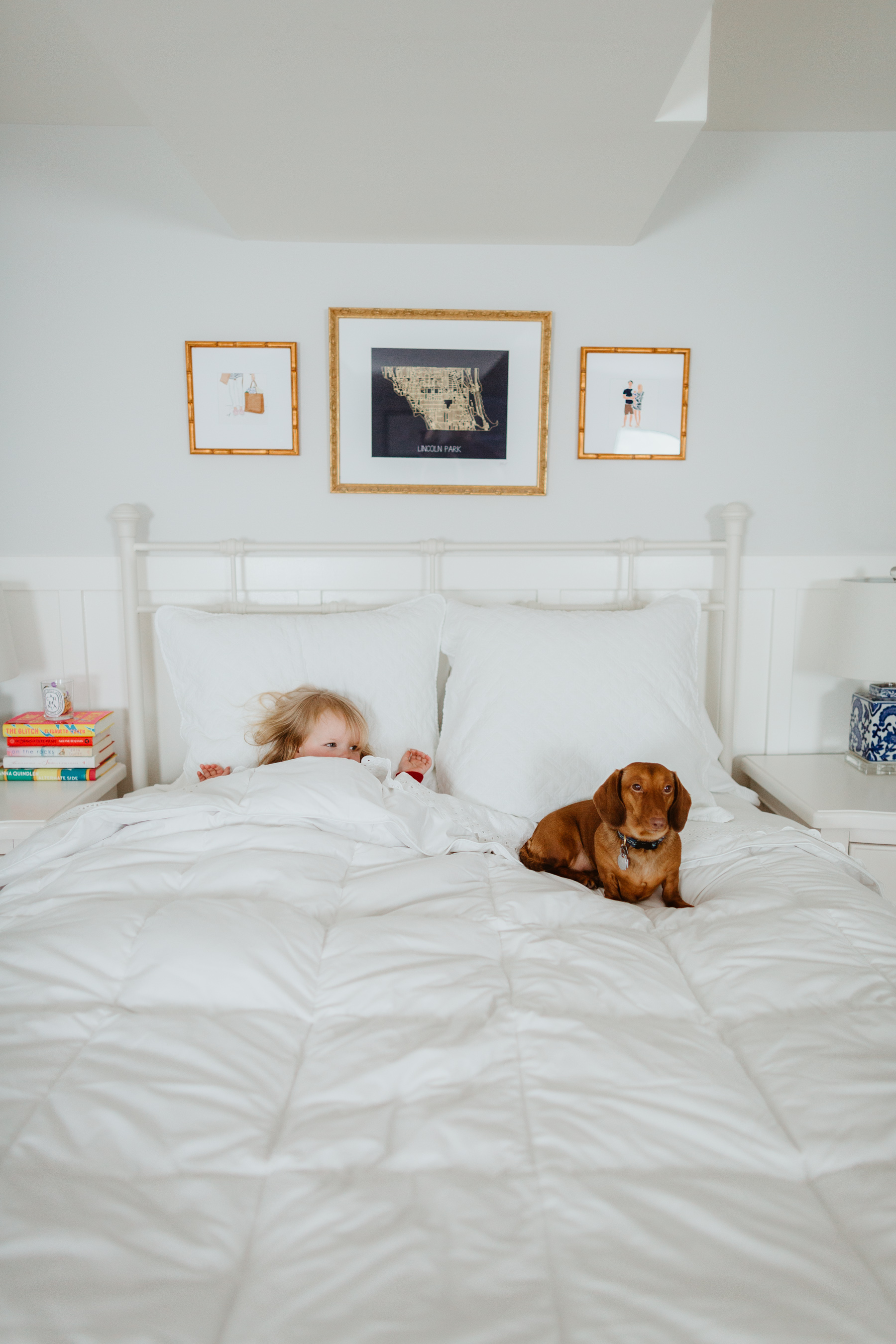 Noodle and Emma Larkin - The oversized, extra-warm down comforter - The Company Store - White Sale