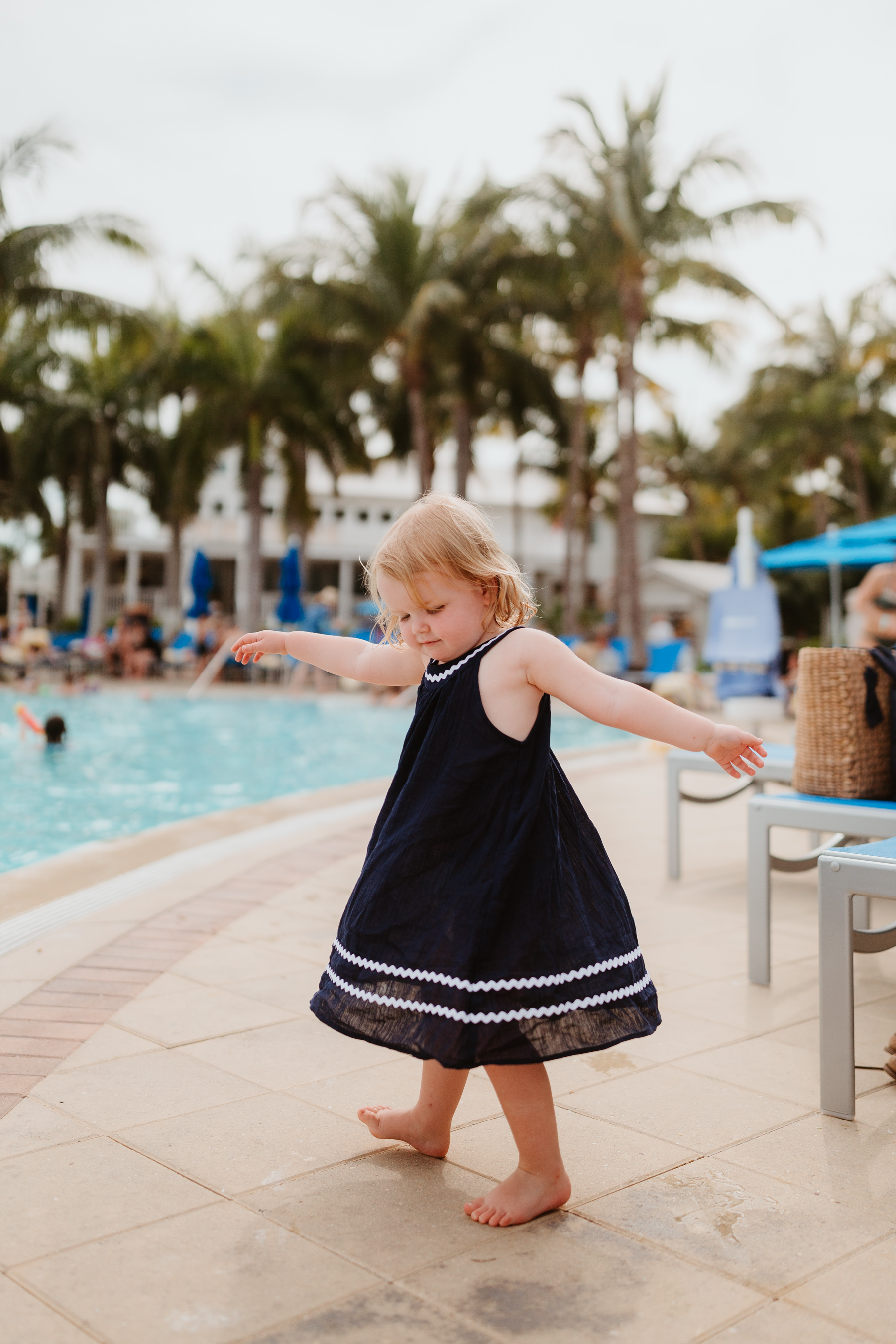 Emma Twirling in a Ric Rac Dress