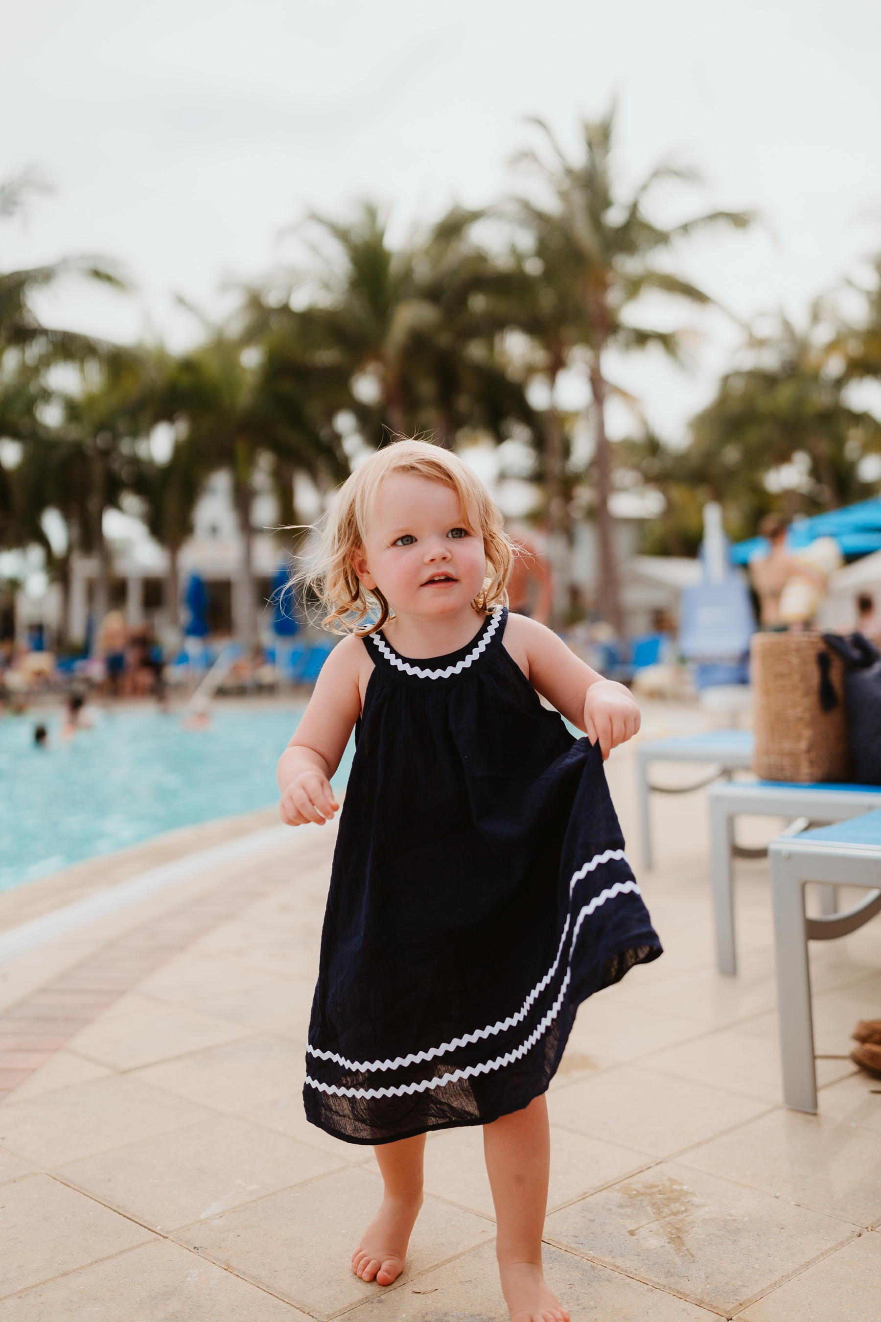 Emma Twirling in a Ric Rac Dress