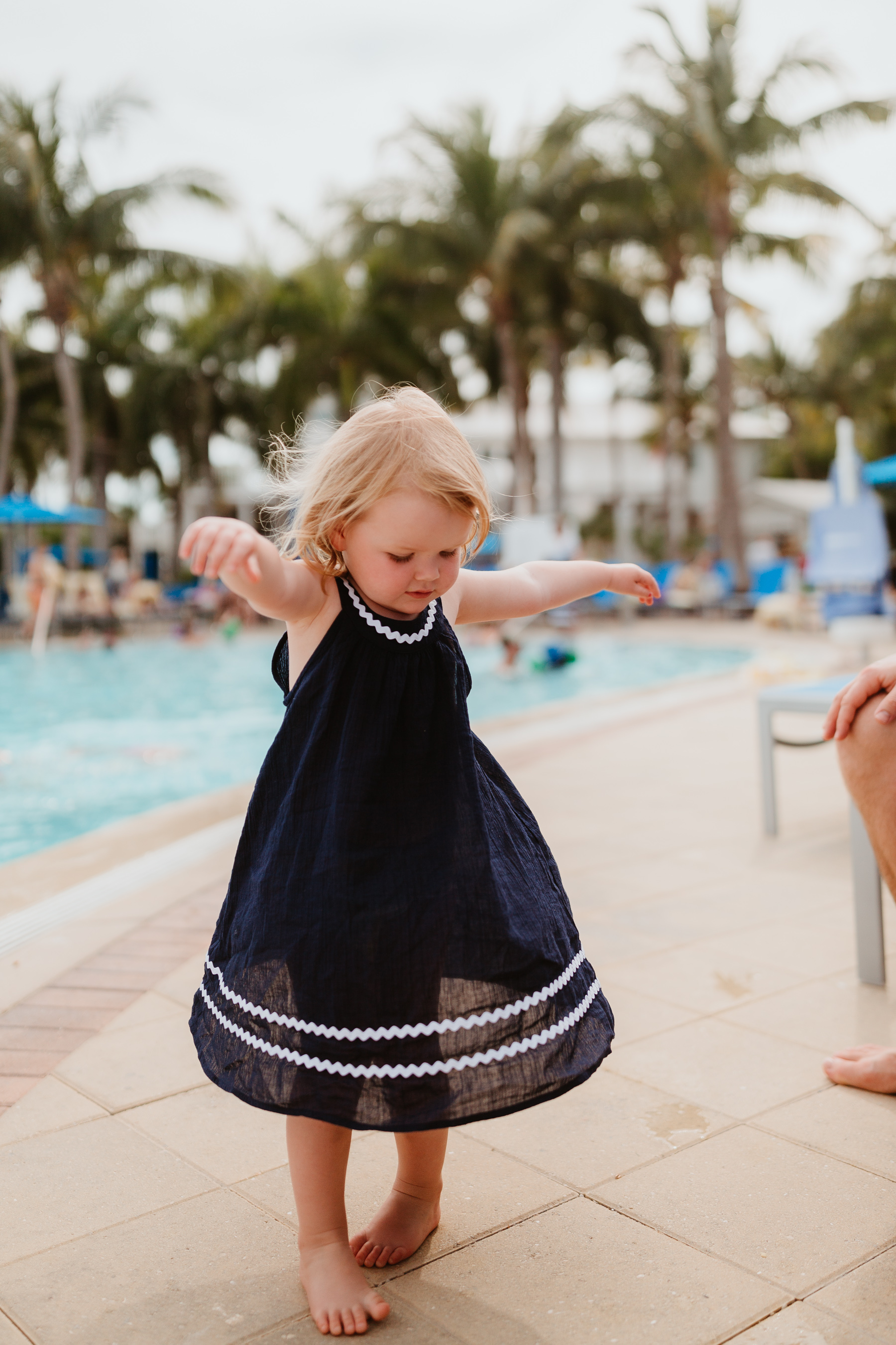 Emma Twirling in a Ric Rac Dress - Kelly in the City