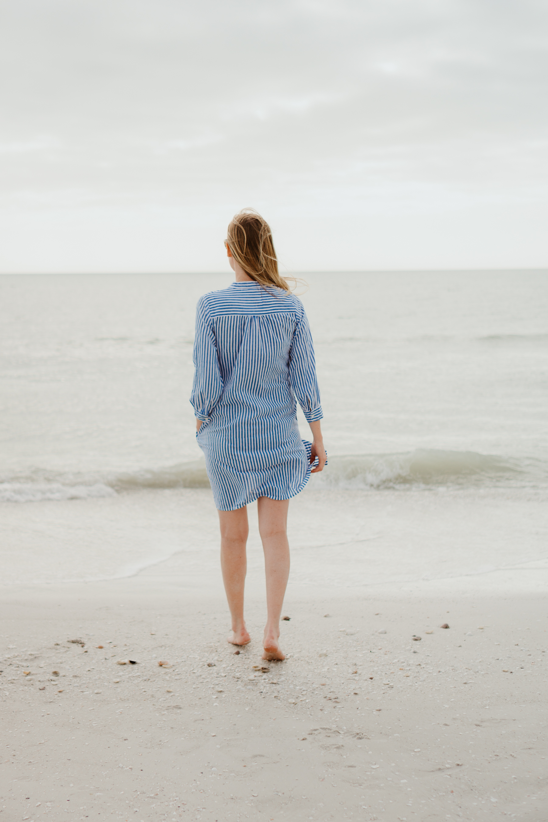 Kelly Larkin at the beach