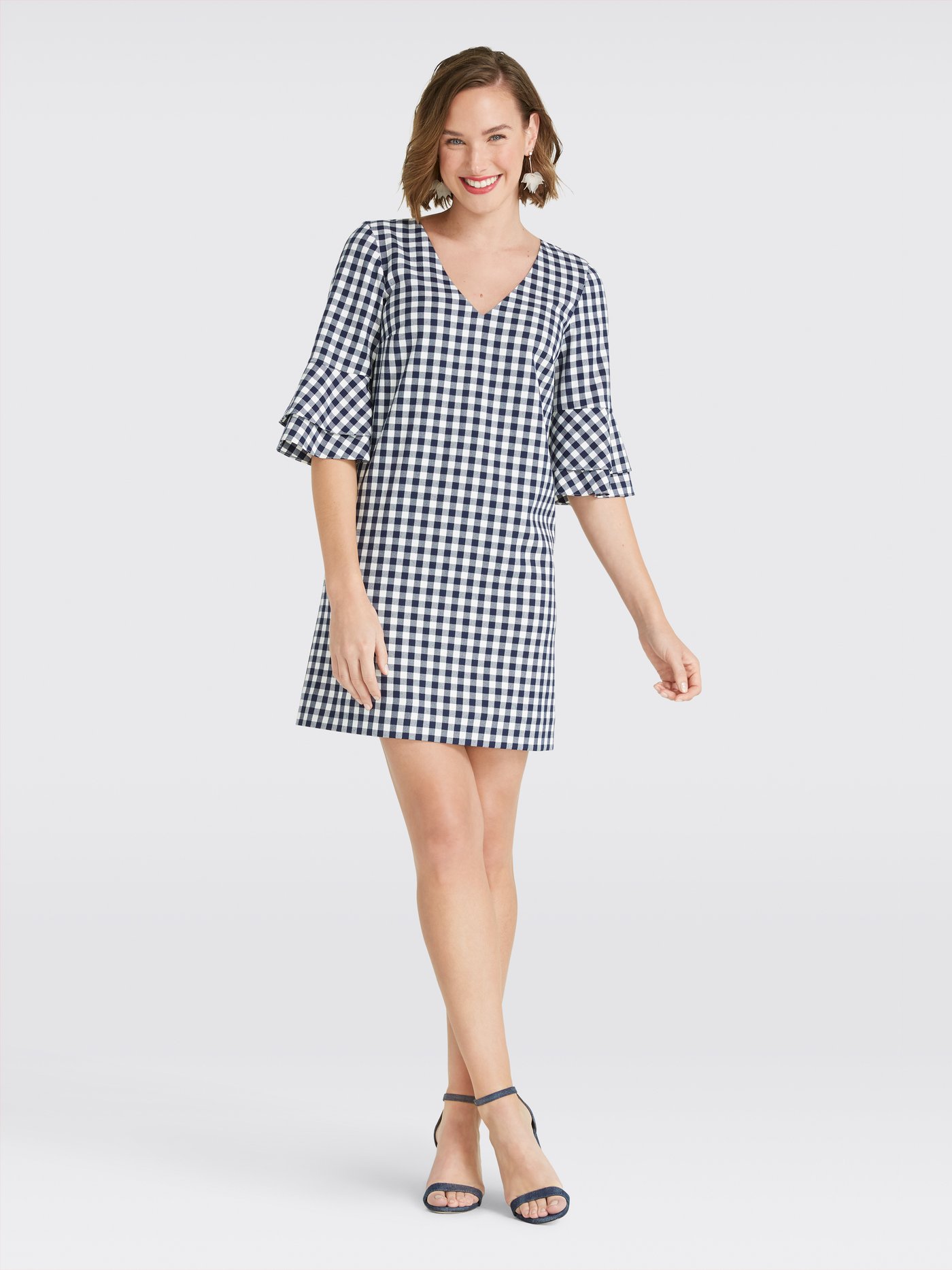 Navy Gingham Dress