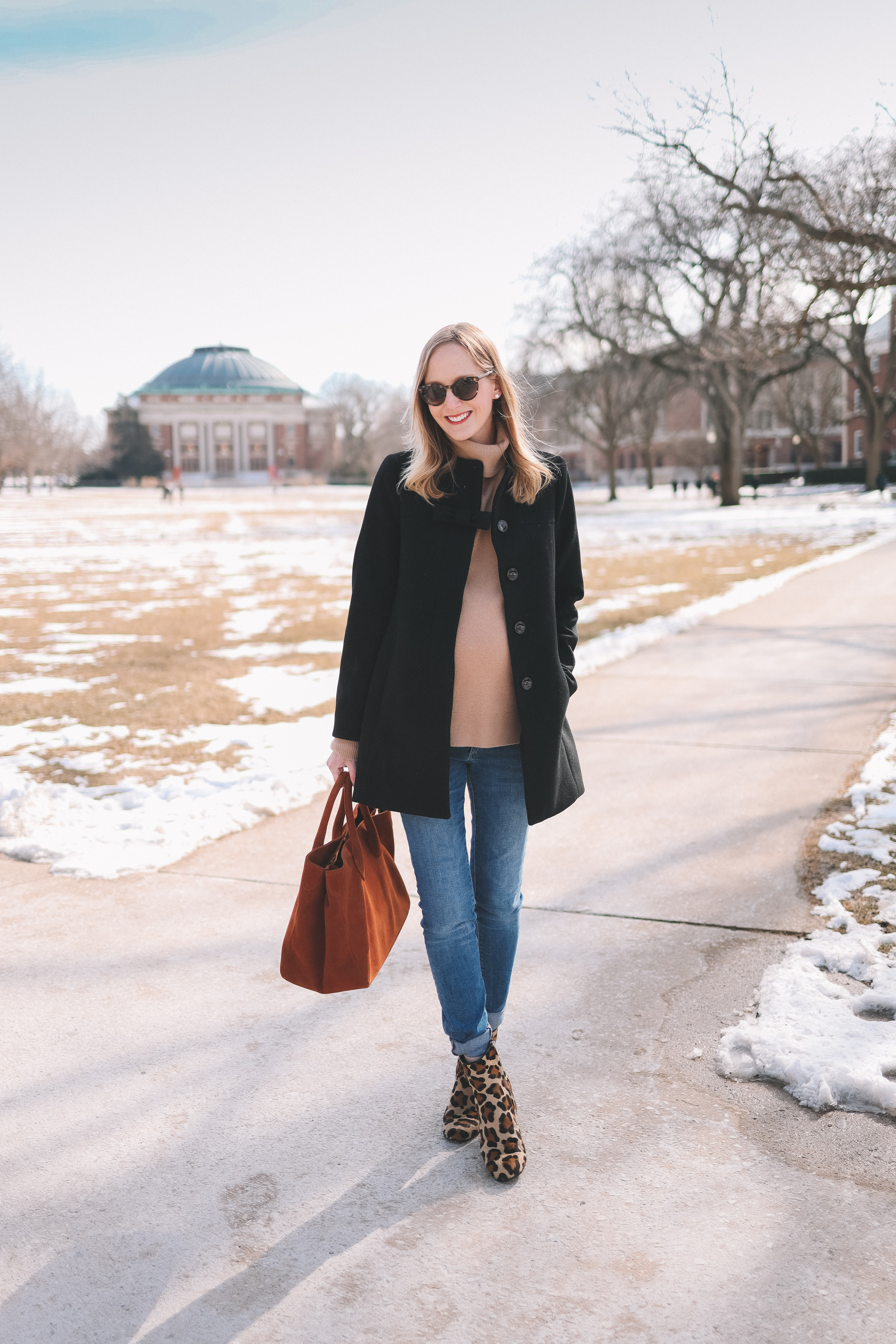 leopard booties outfit