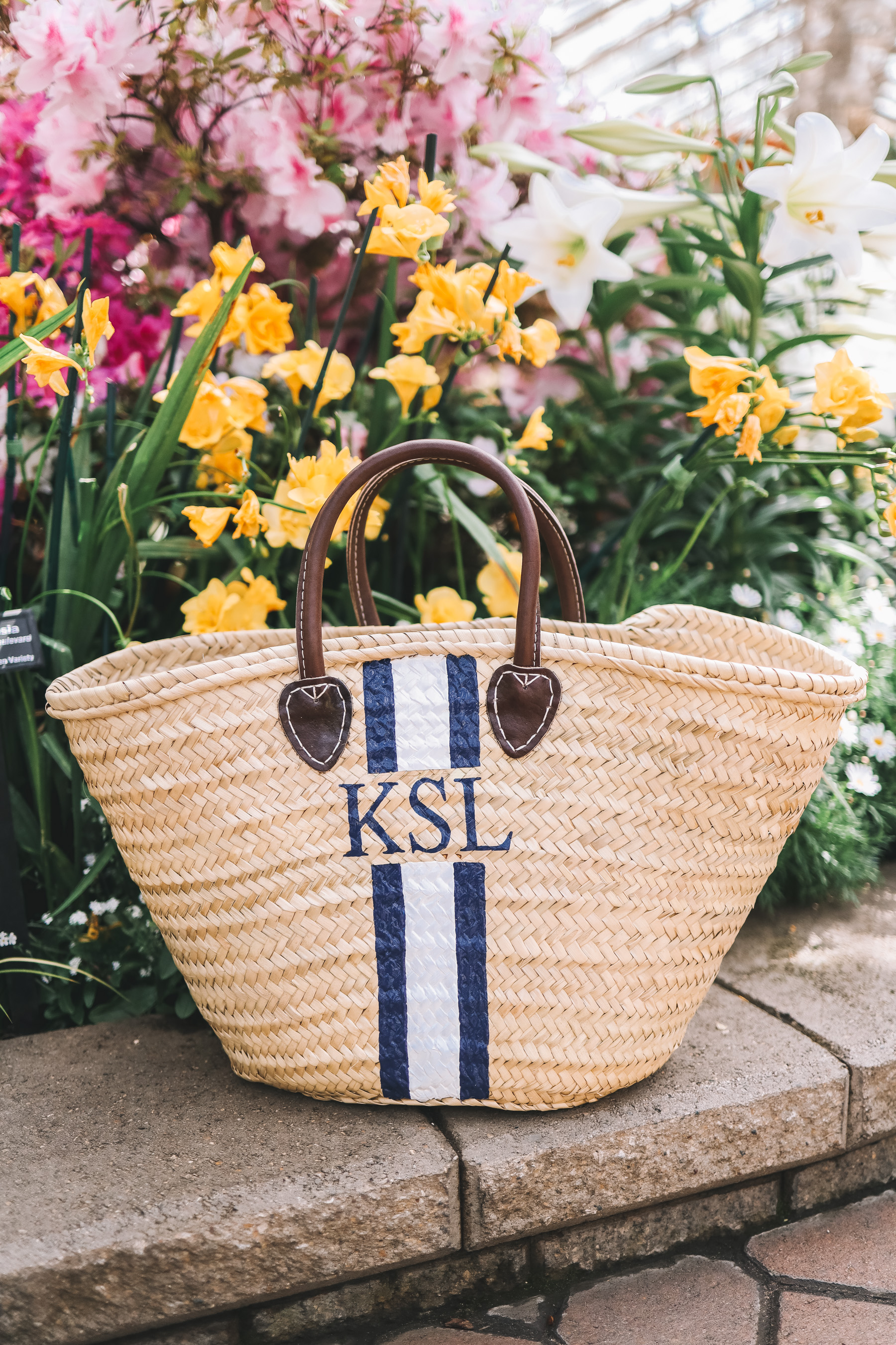 Hand-Painted Straw Beach Bag