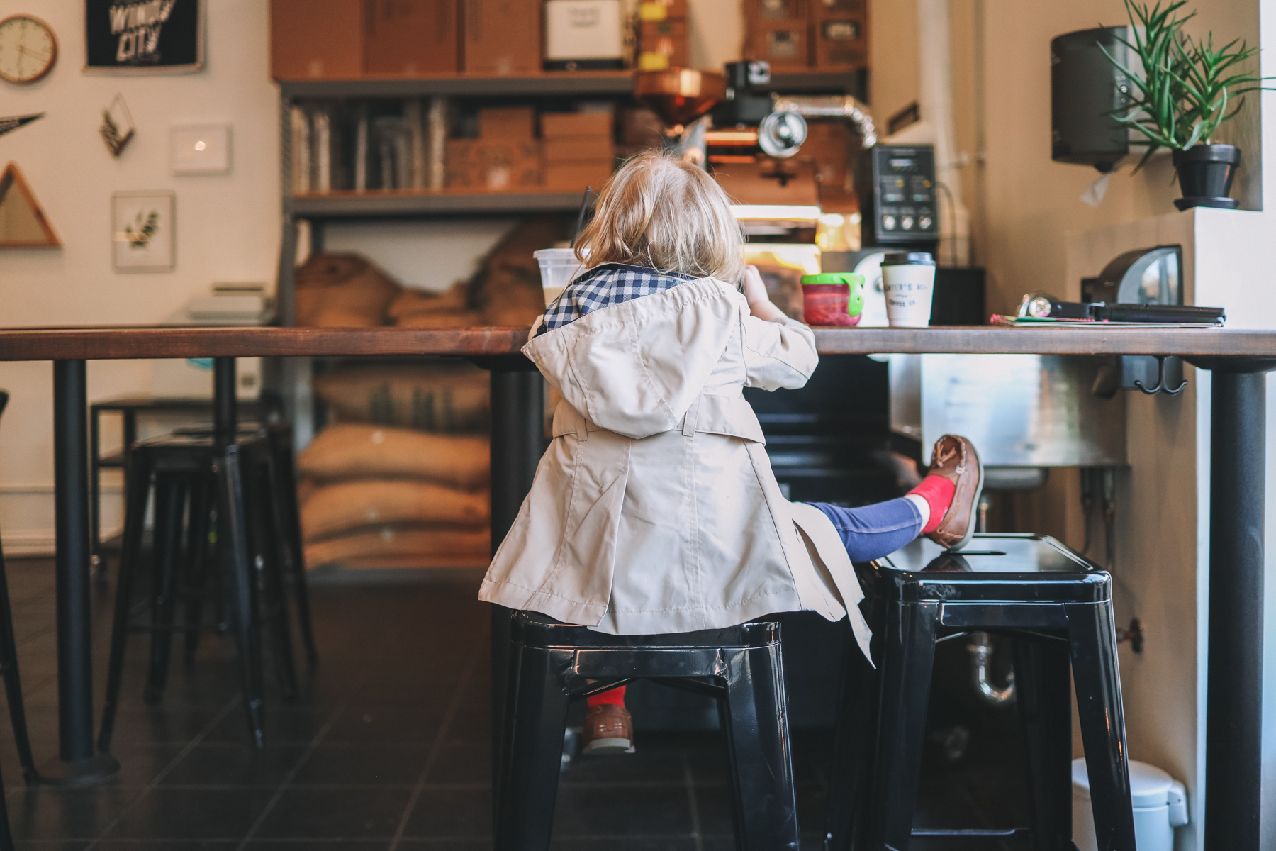 Emma Larkin at a coffee place