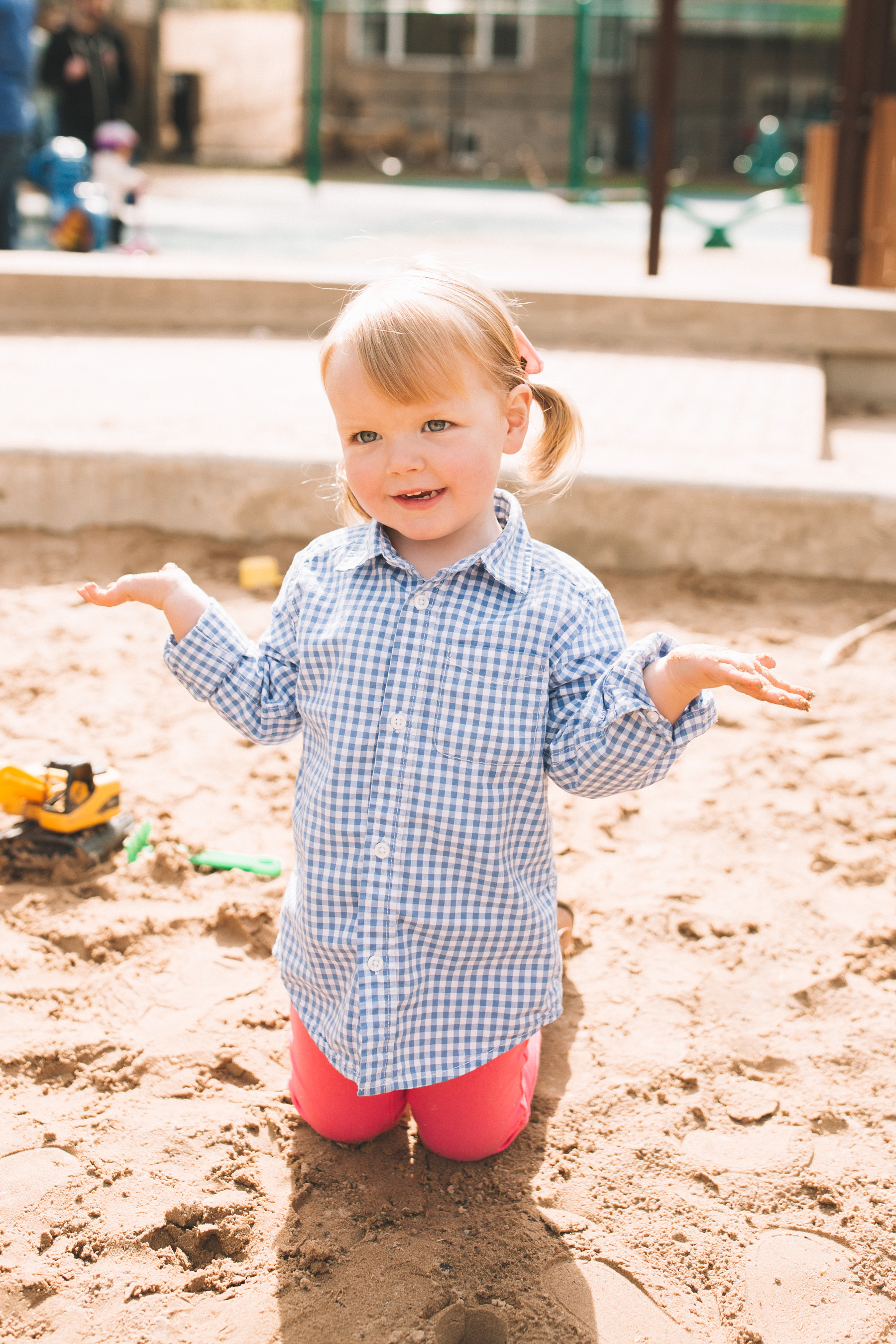 Emma Larkin is wearing some preppy toddler play clothes  | Kelly in the City 