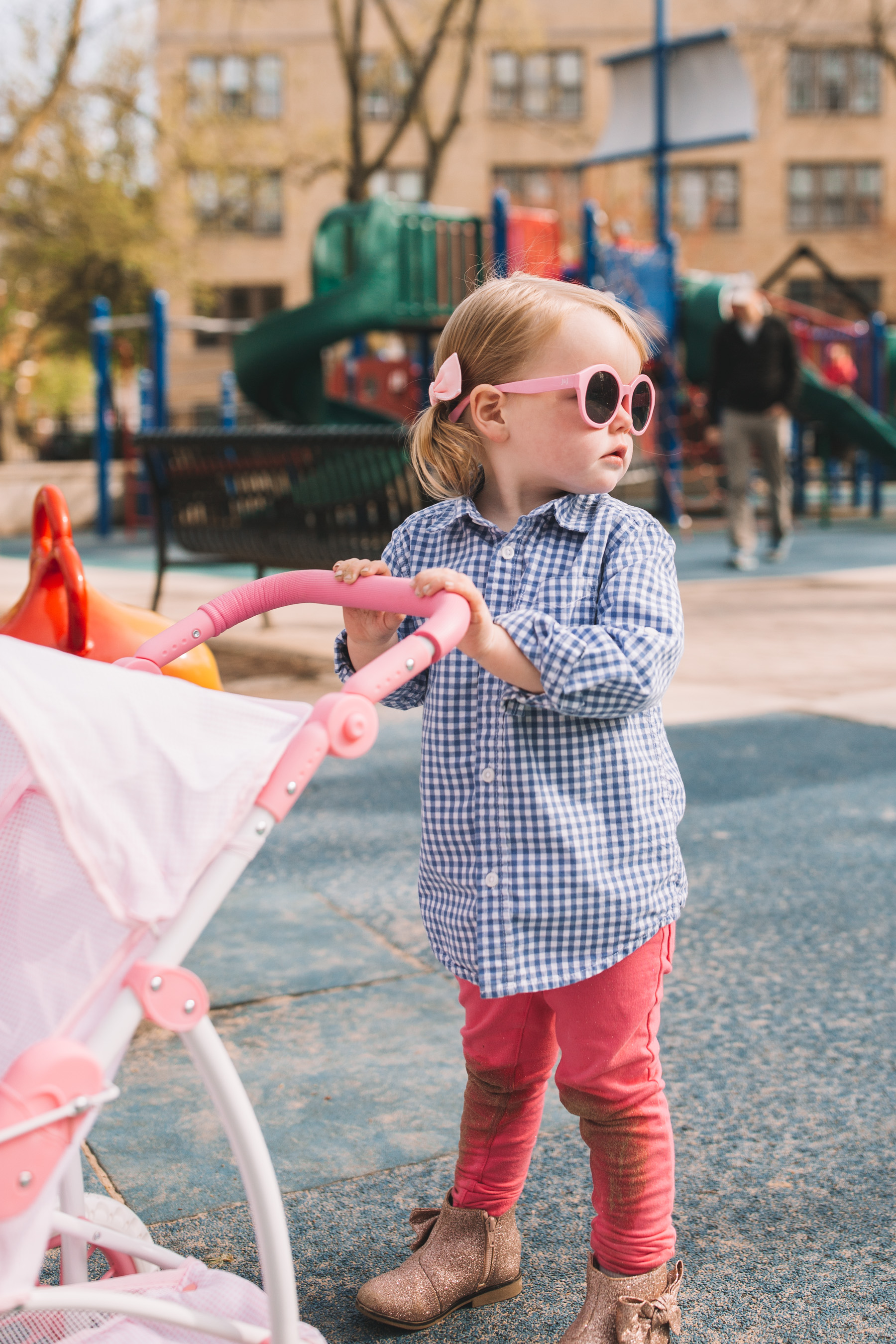 Emma Larkin is wearing some preppy toddler play clothes  | Kelly in the City 
