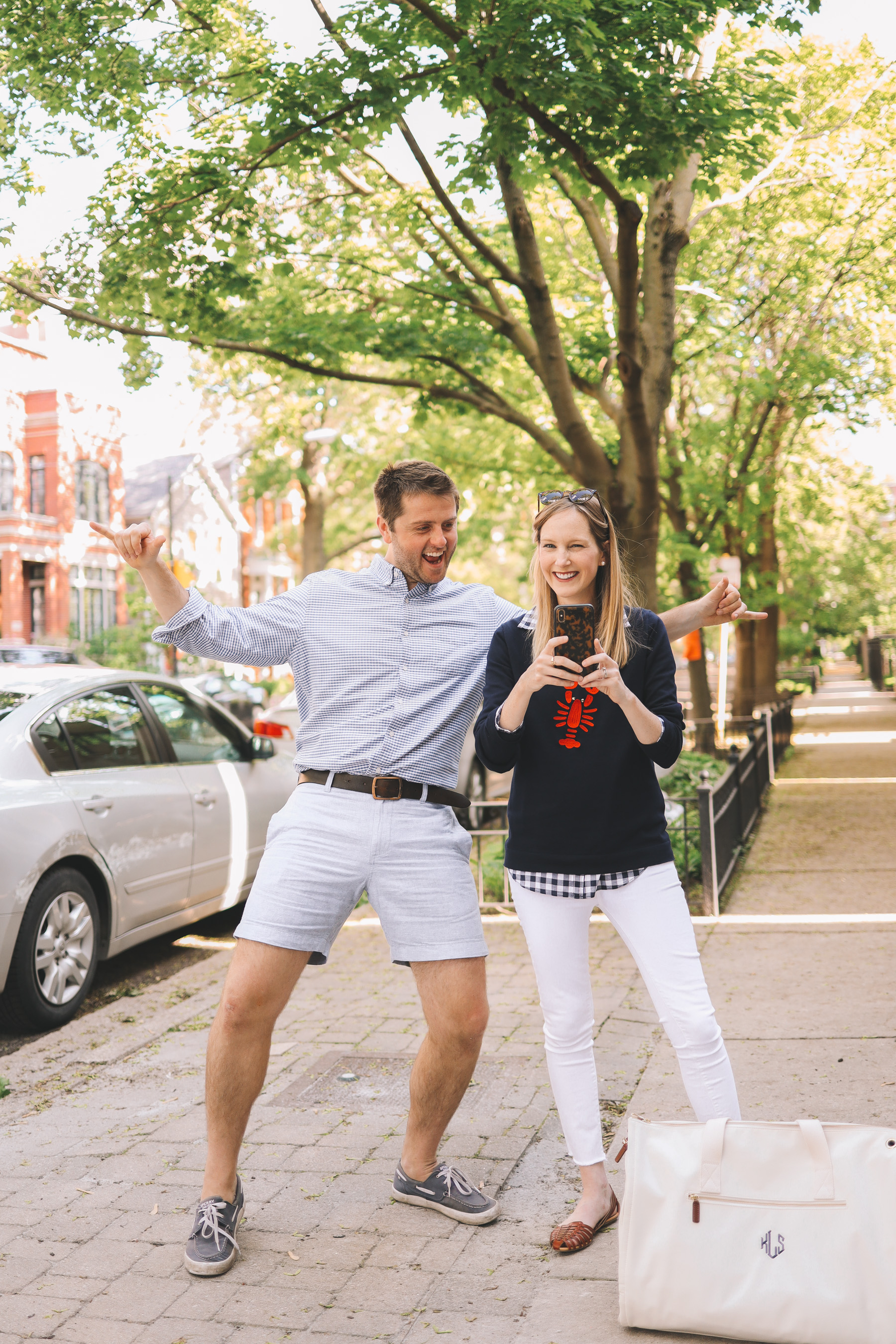 Mitch and Kelly are wearing J.Crew