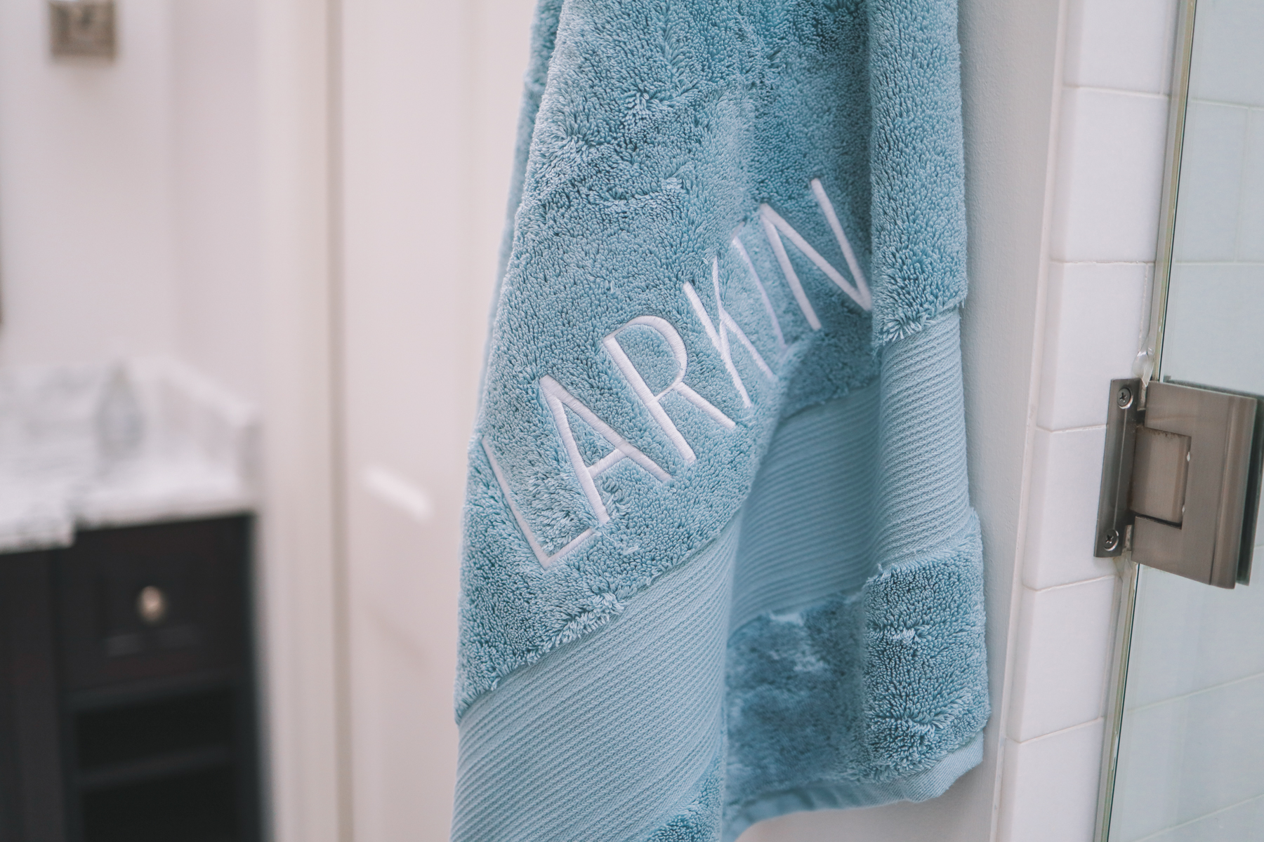 Monogrammed Egyptian cotton towels