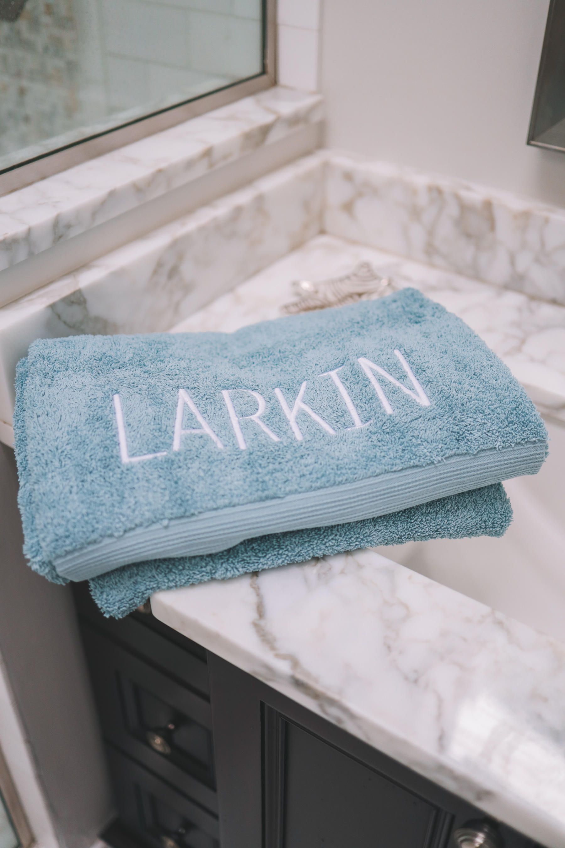 Monogrammed Egyptian cotton towels