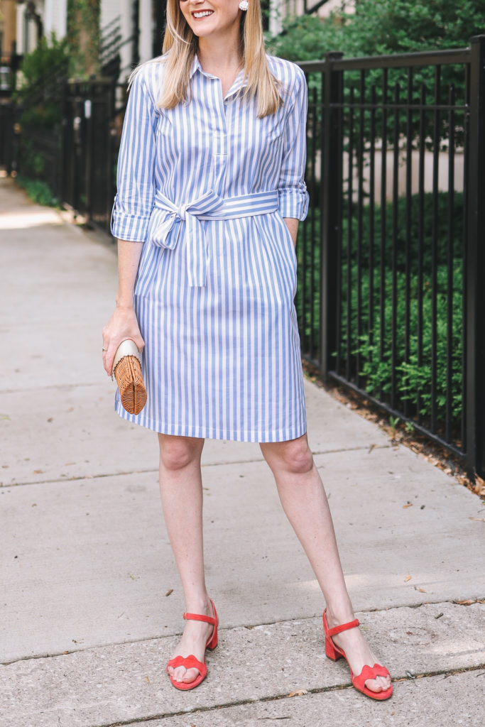 Preppy Little Striped Shirtdress From 1901 | Kelly in the City