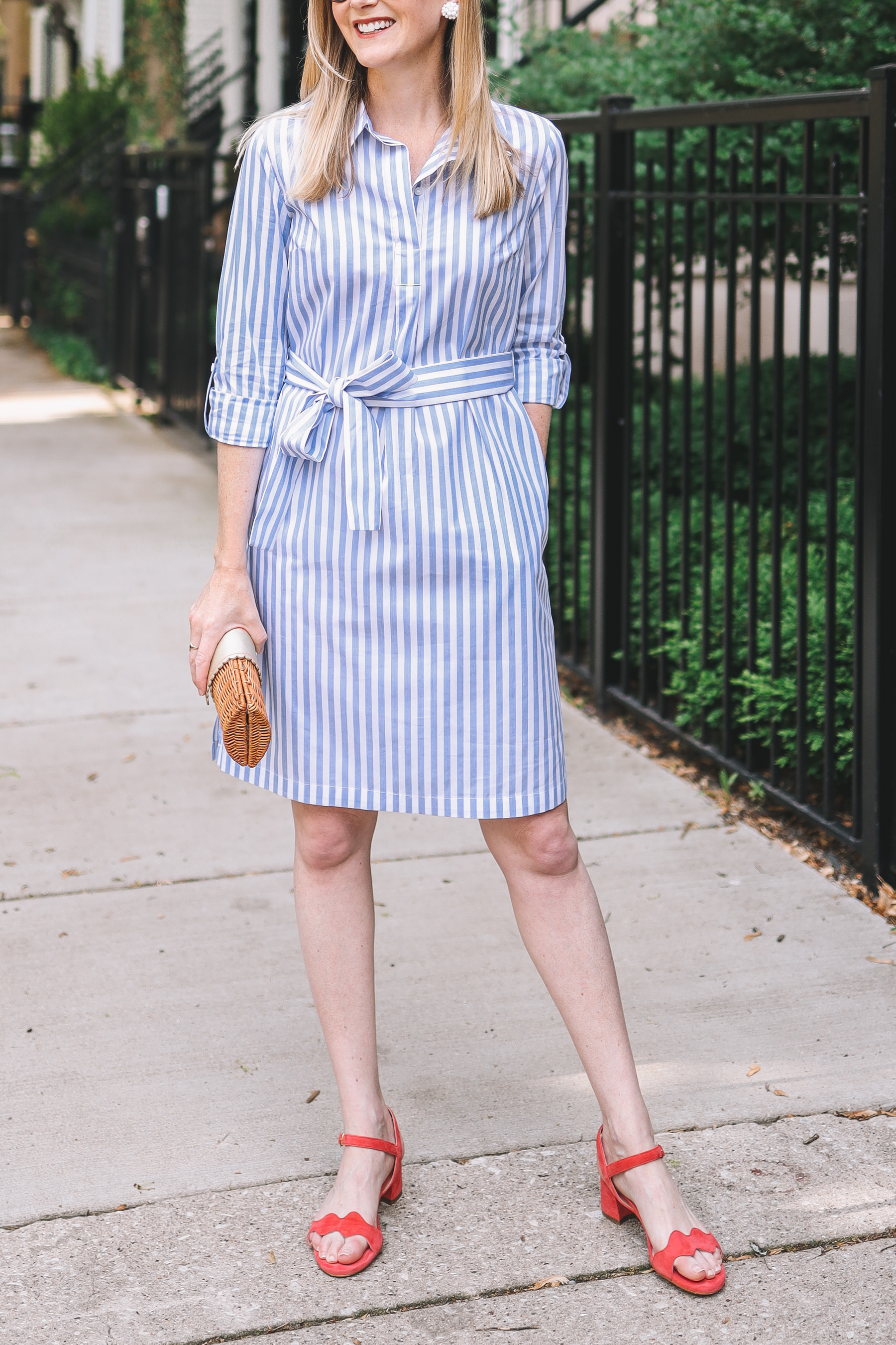 Preppy Little Striped Shirtdress From 1901 | Kelly in the City