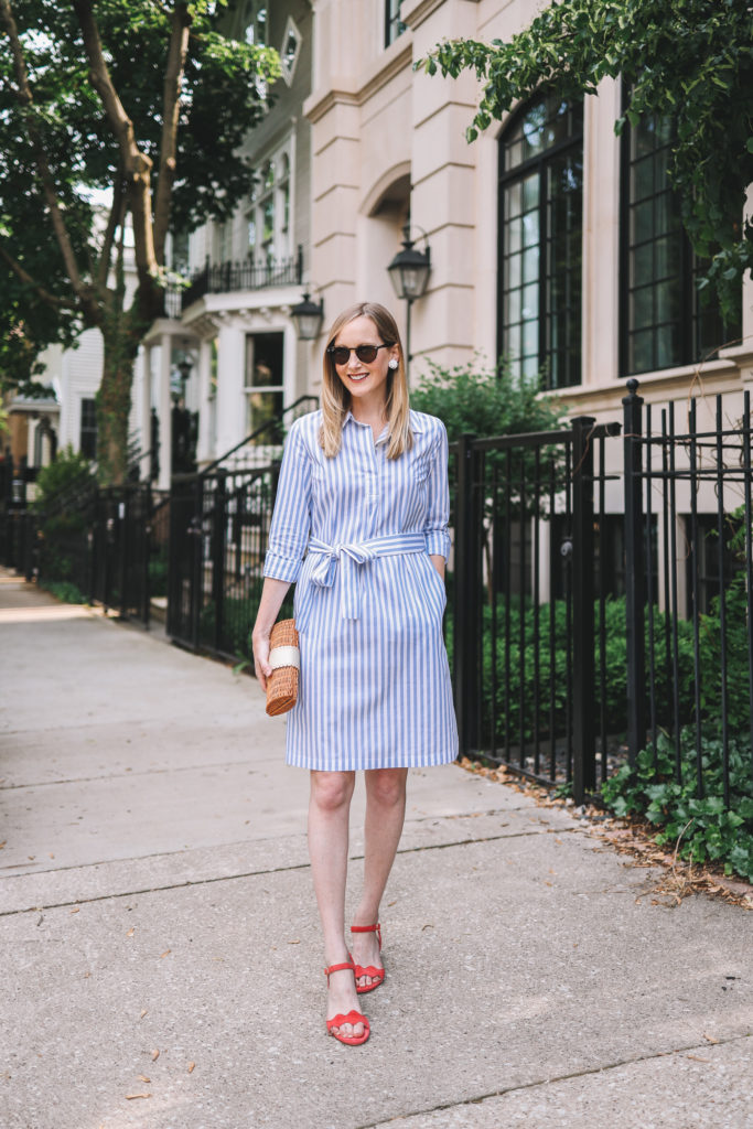 Preppy Little Striped Shirtdress From 1901 | Kelly in the City