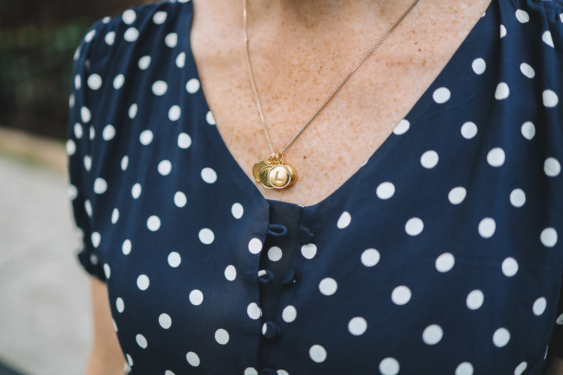 j crew blue polka dot dress