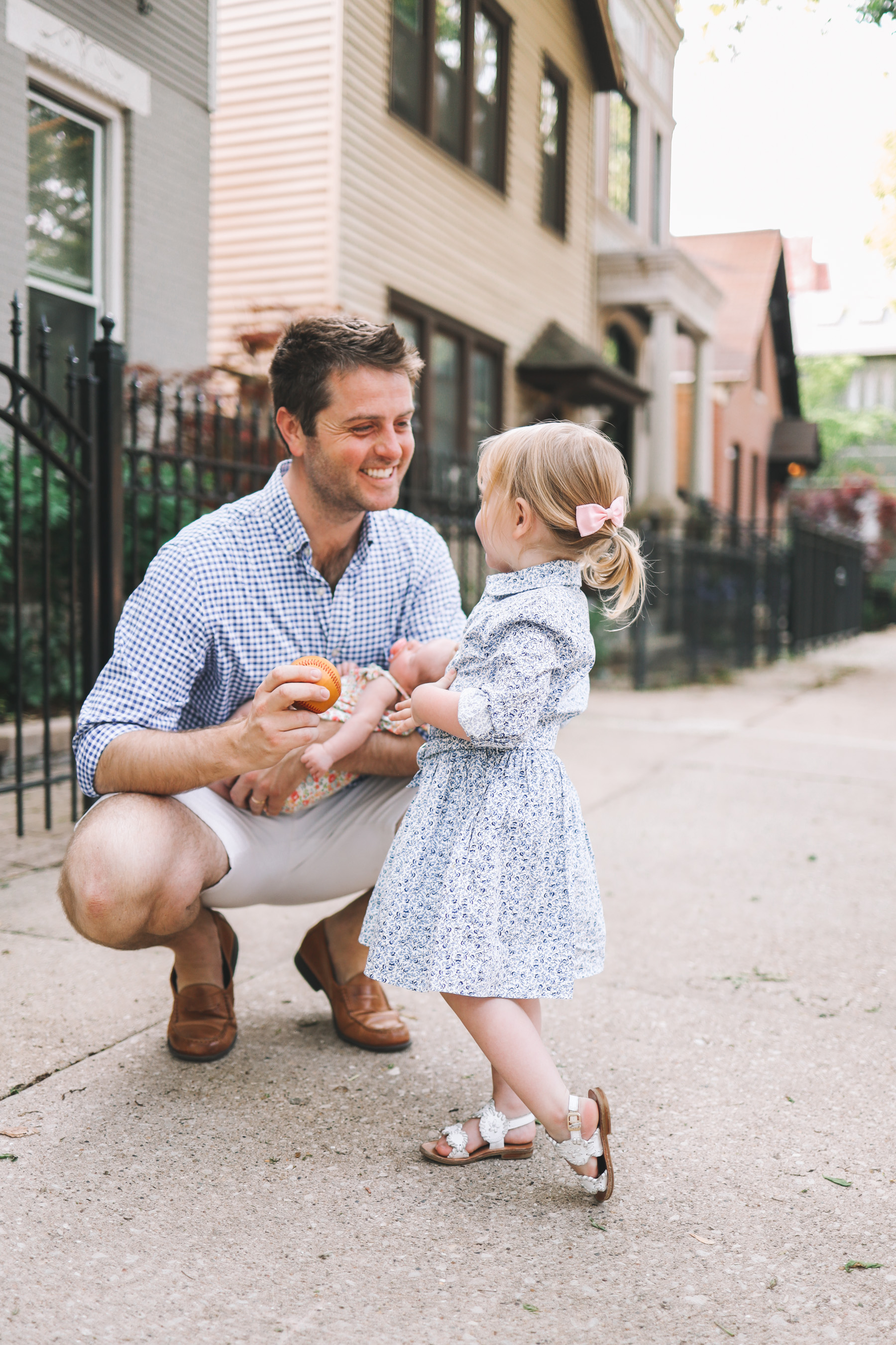 Mitch Larkin with his daughters 