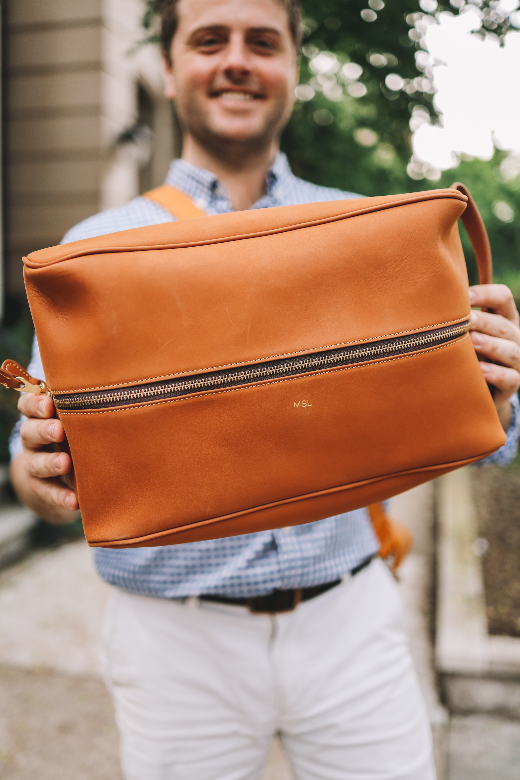 Leather Travel Shoe Bag