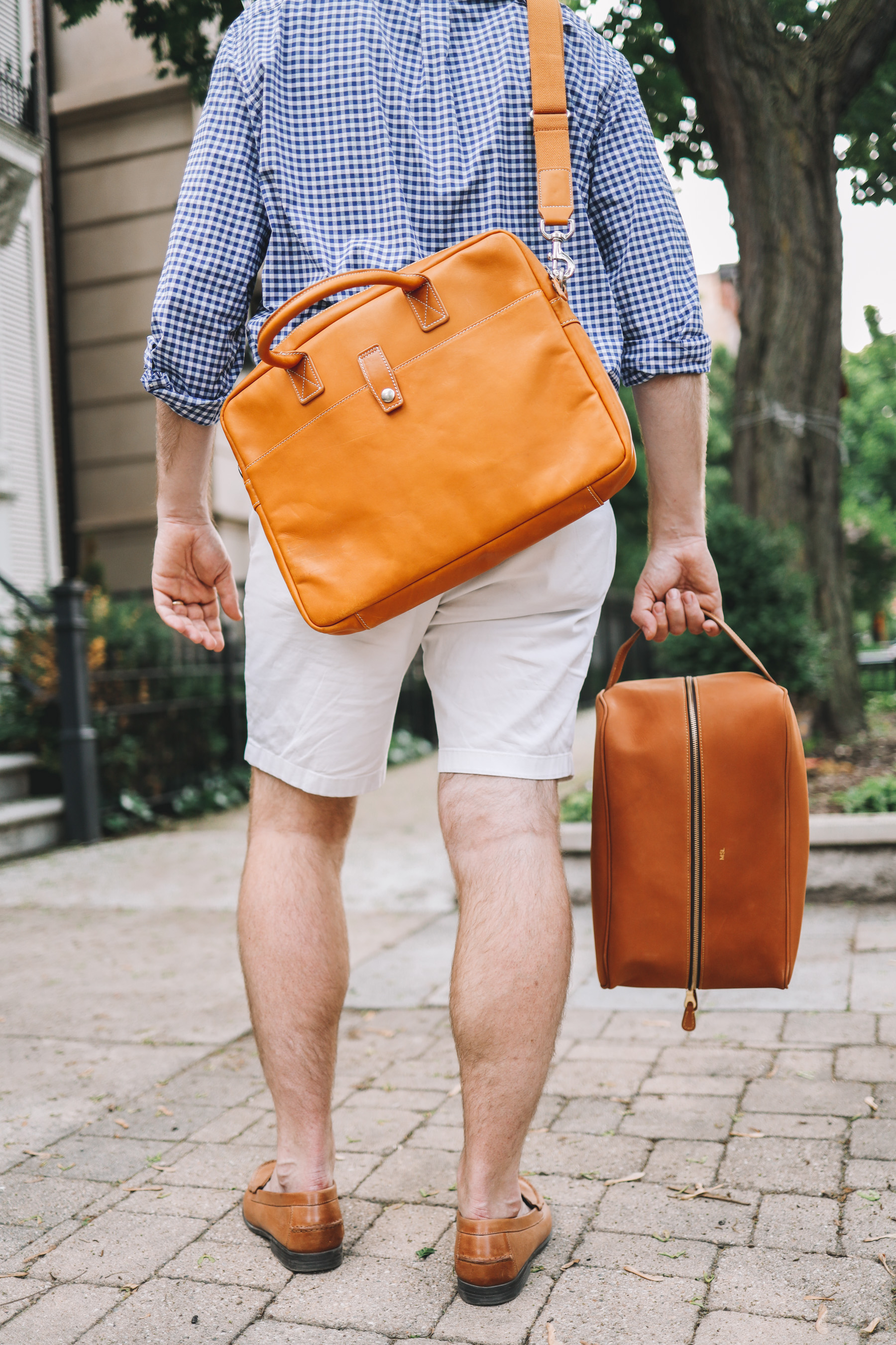 Leather Travel Shoe Bag