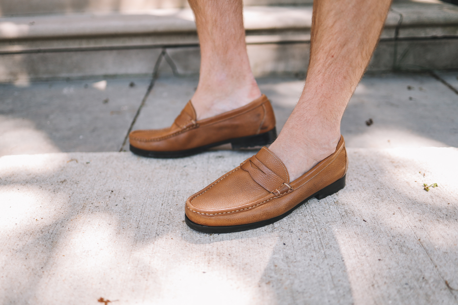 leather loafers