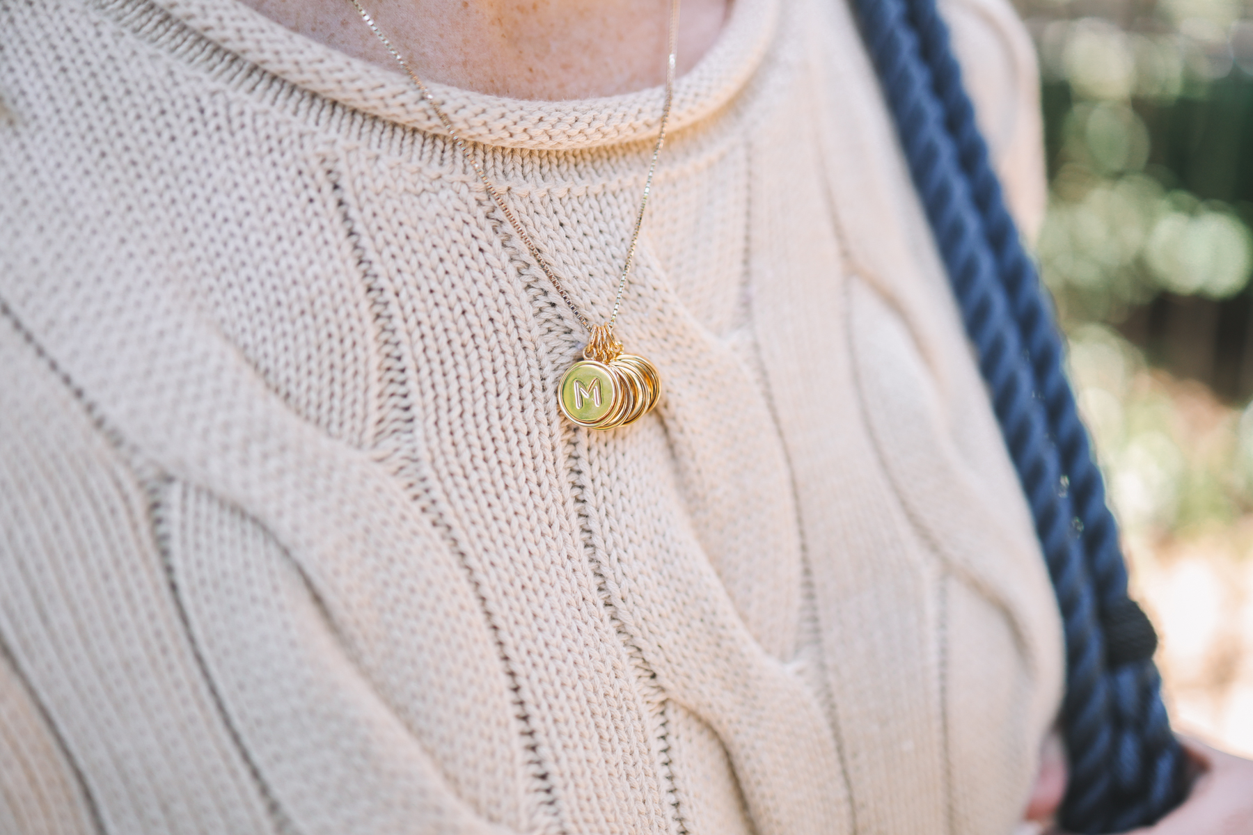 Stamped Initial Necklace 