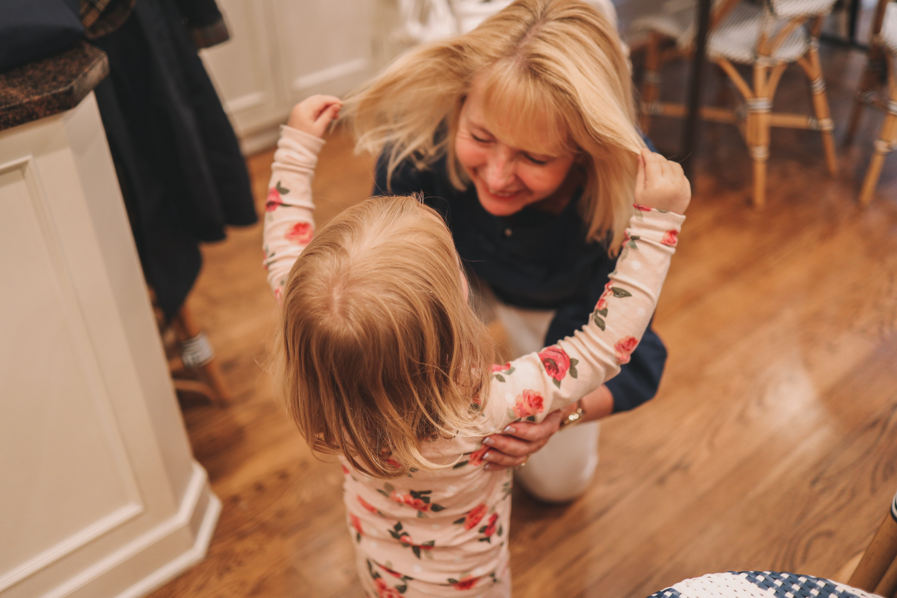 happy grandma and granddaughter 