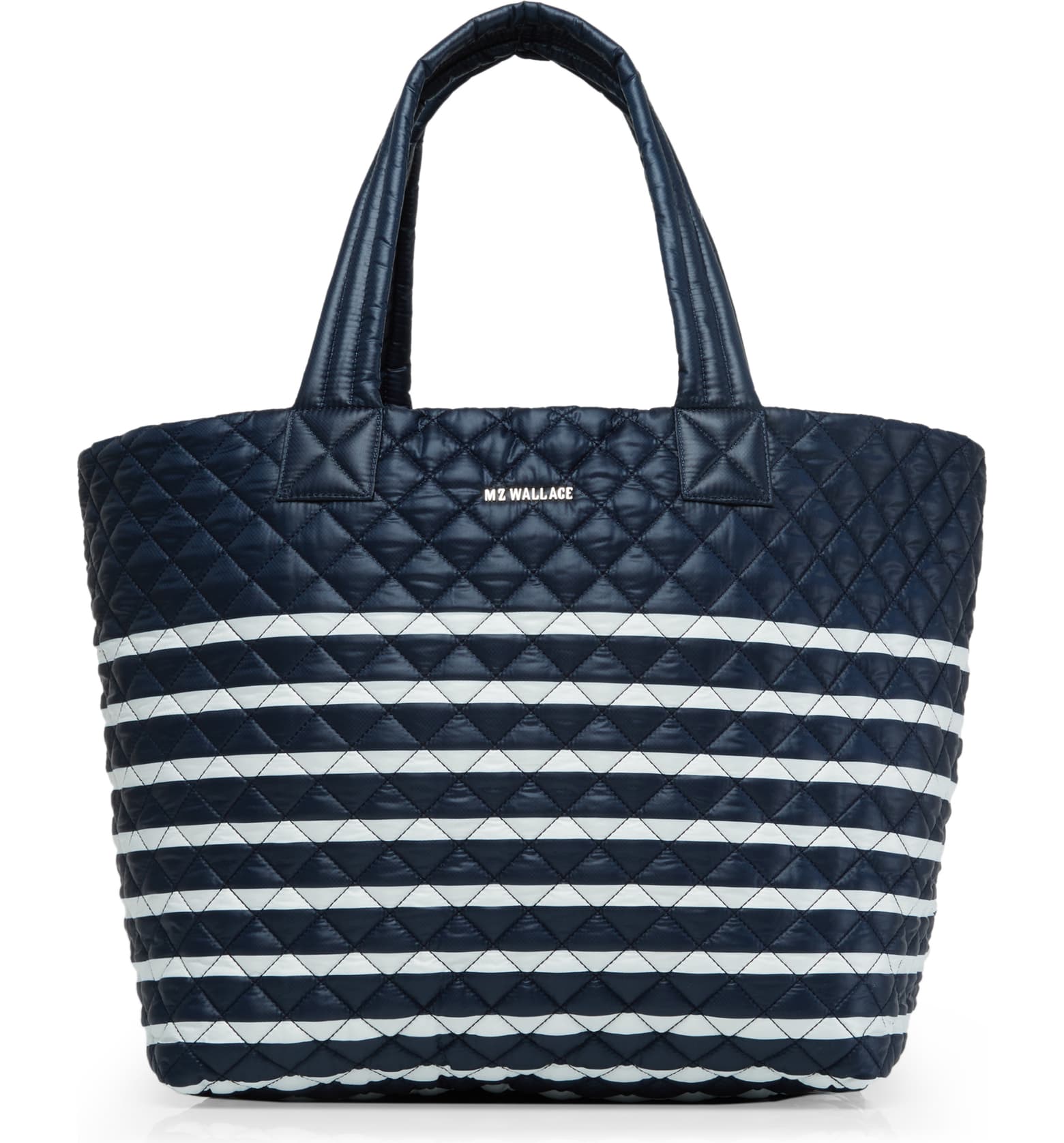 MZ Wallace Navy Striped Tote