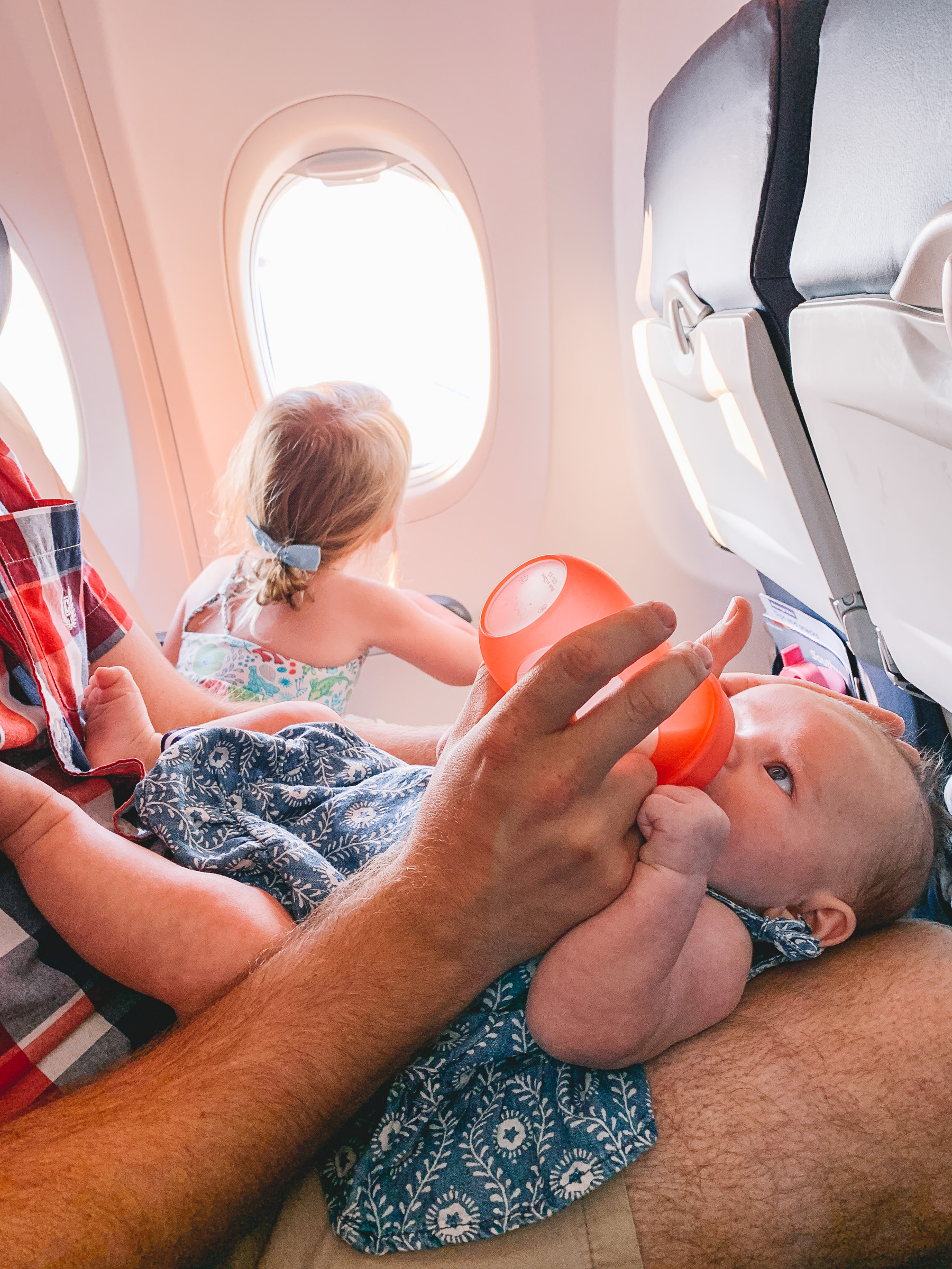 baby in the airplane