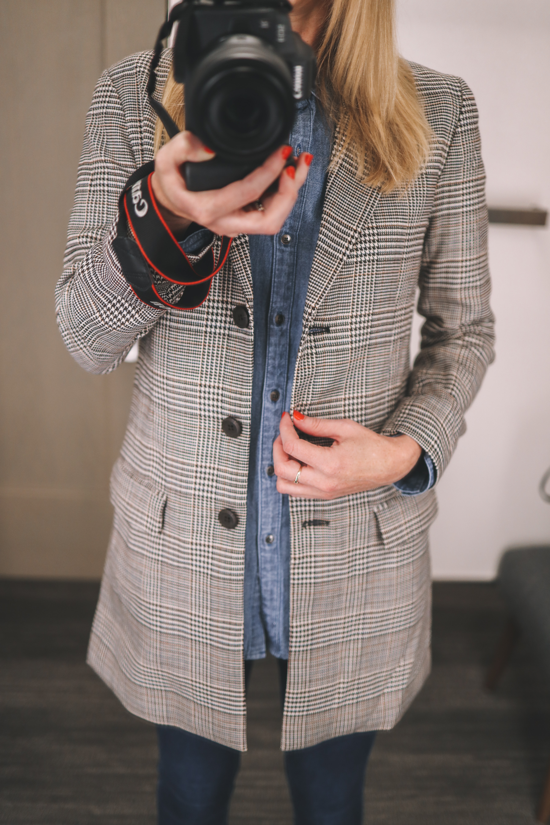 BB Dakota Plaid Blazer