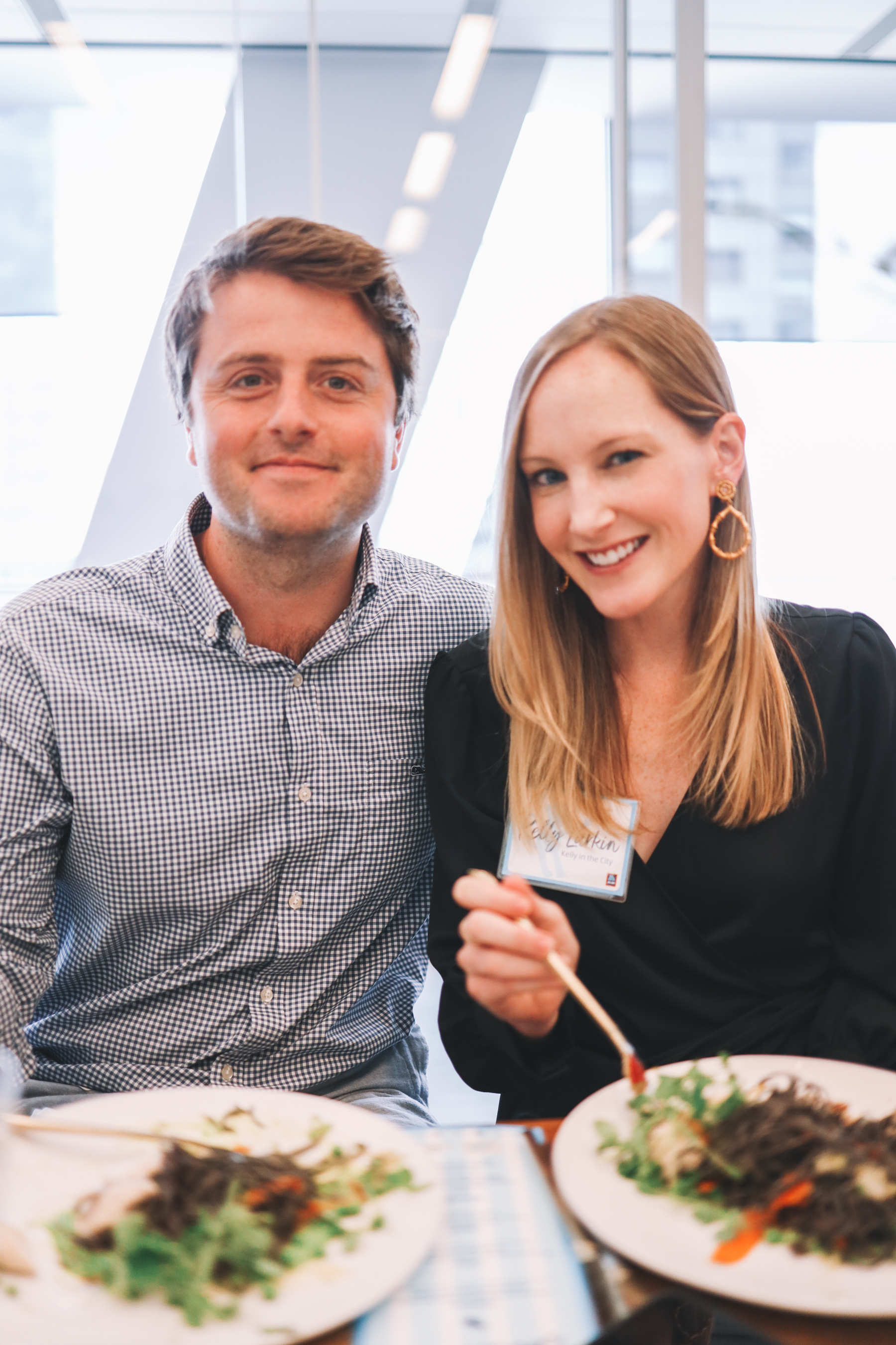 Mitch and Kelly eating in NYC