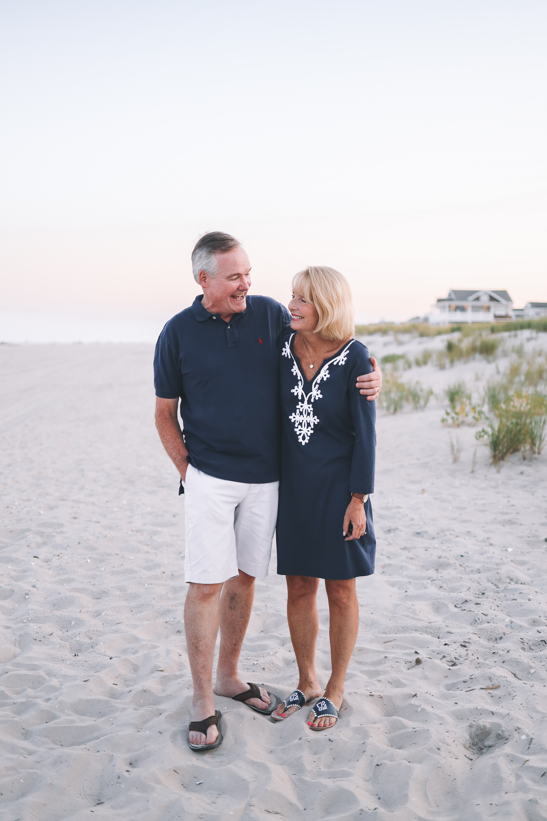 mom and dad on the beach