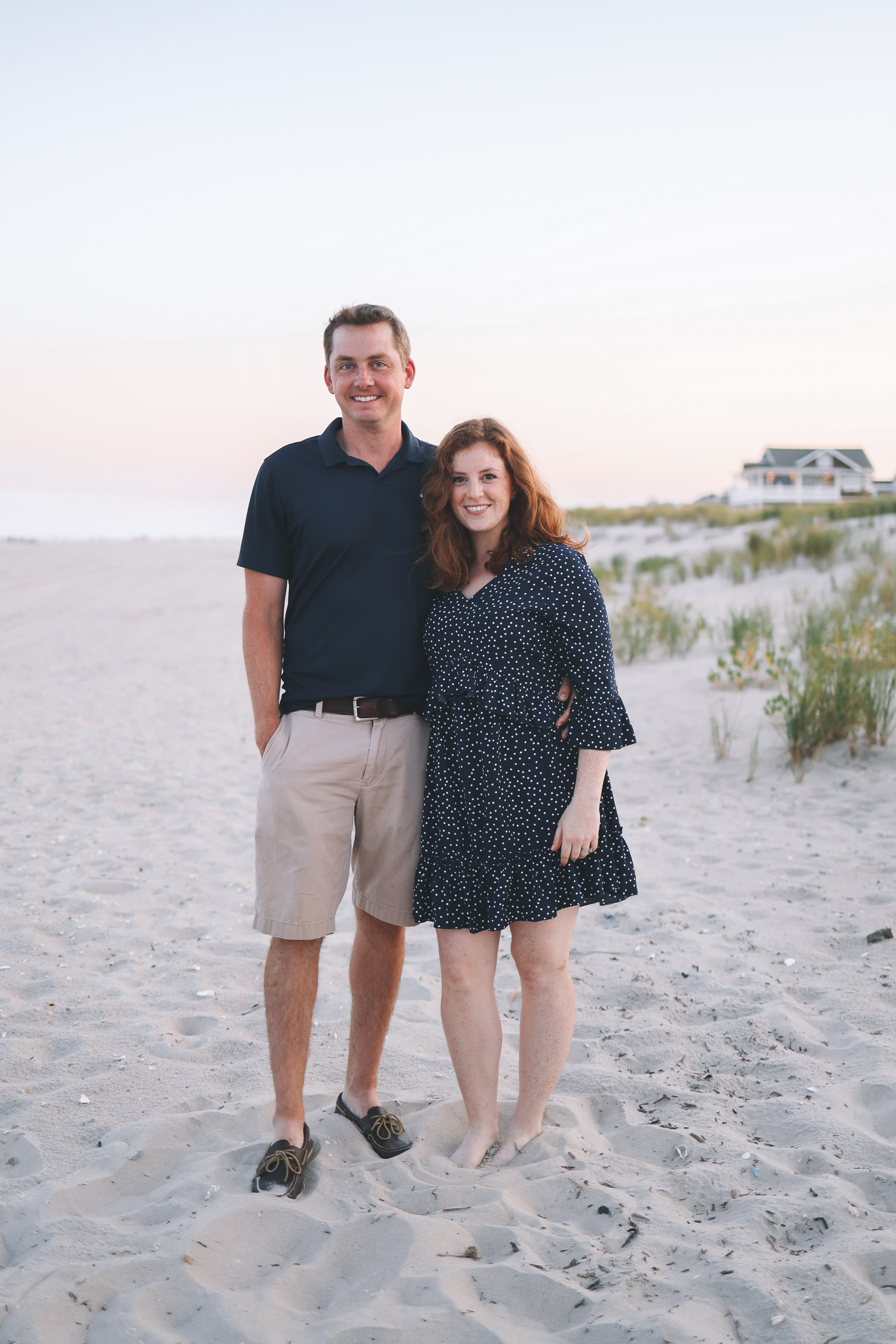 the family smile for family Christmas card photos