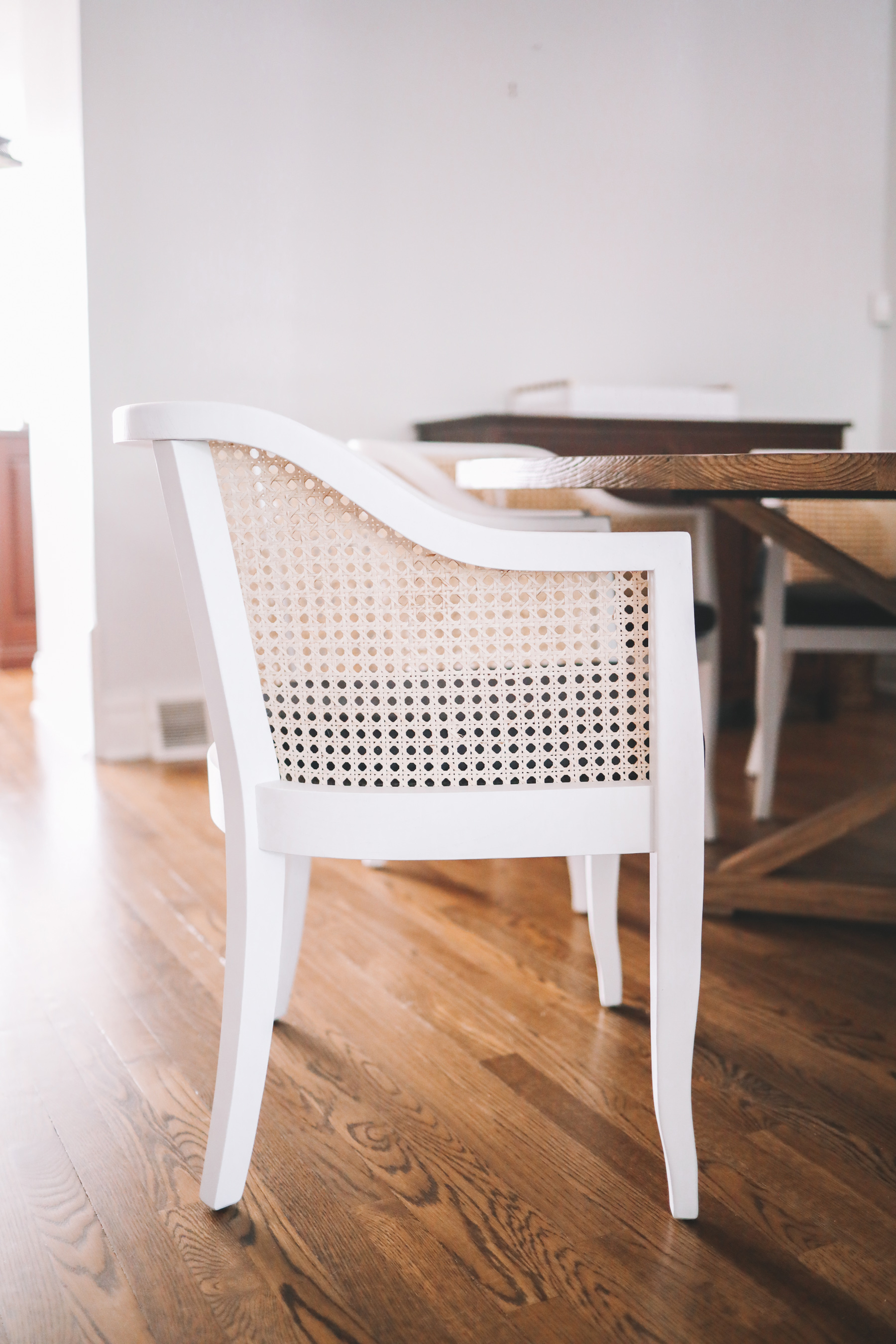 Pine Dining Table + Cane Chairs | Interior Design - Kelly in the City