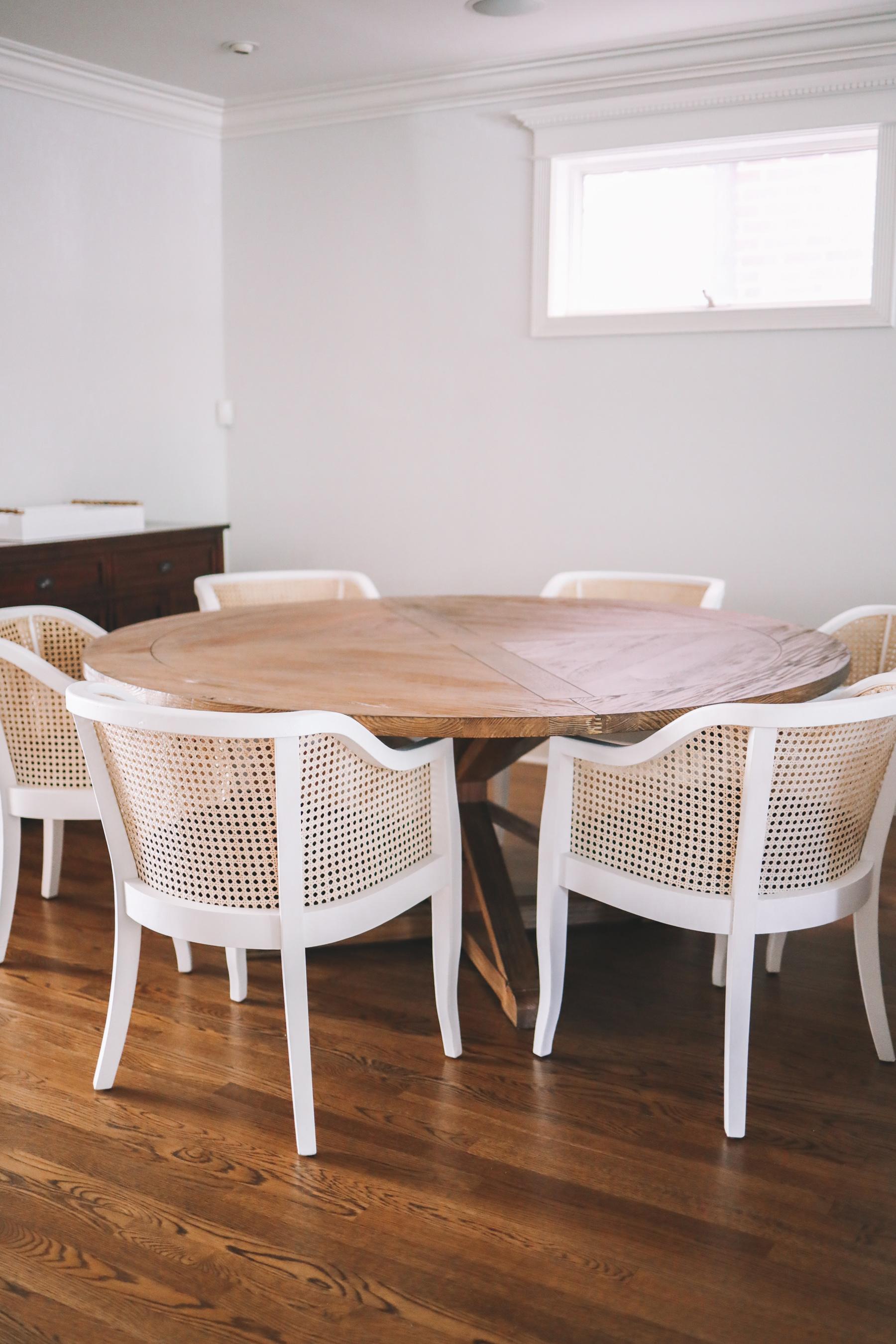 Pine Dining Table + Cane Chairs Interior Design Kelly in the City