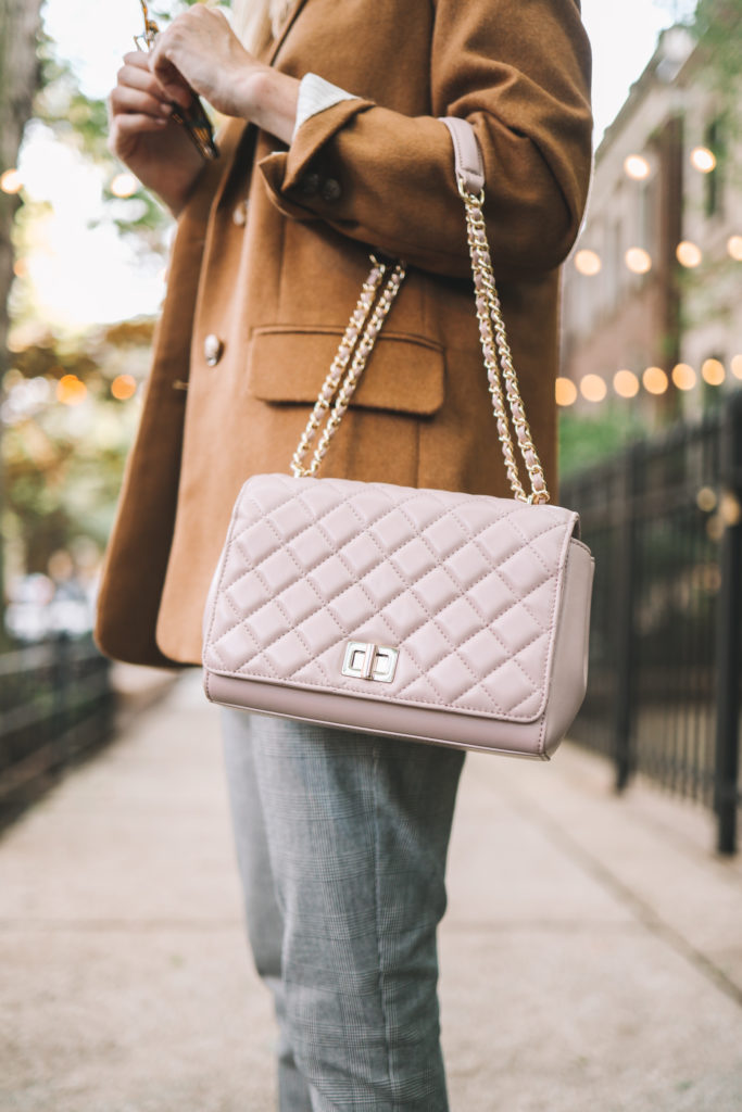 The First Fall Look | Camel Blazer + Quilted Bag - Kelly in the City