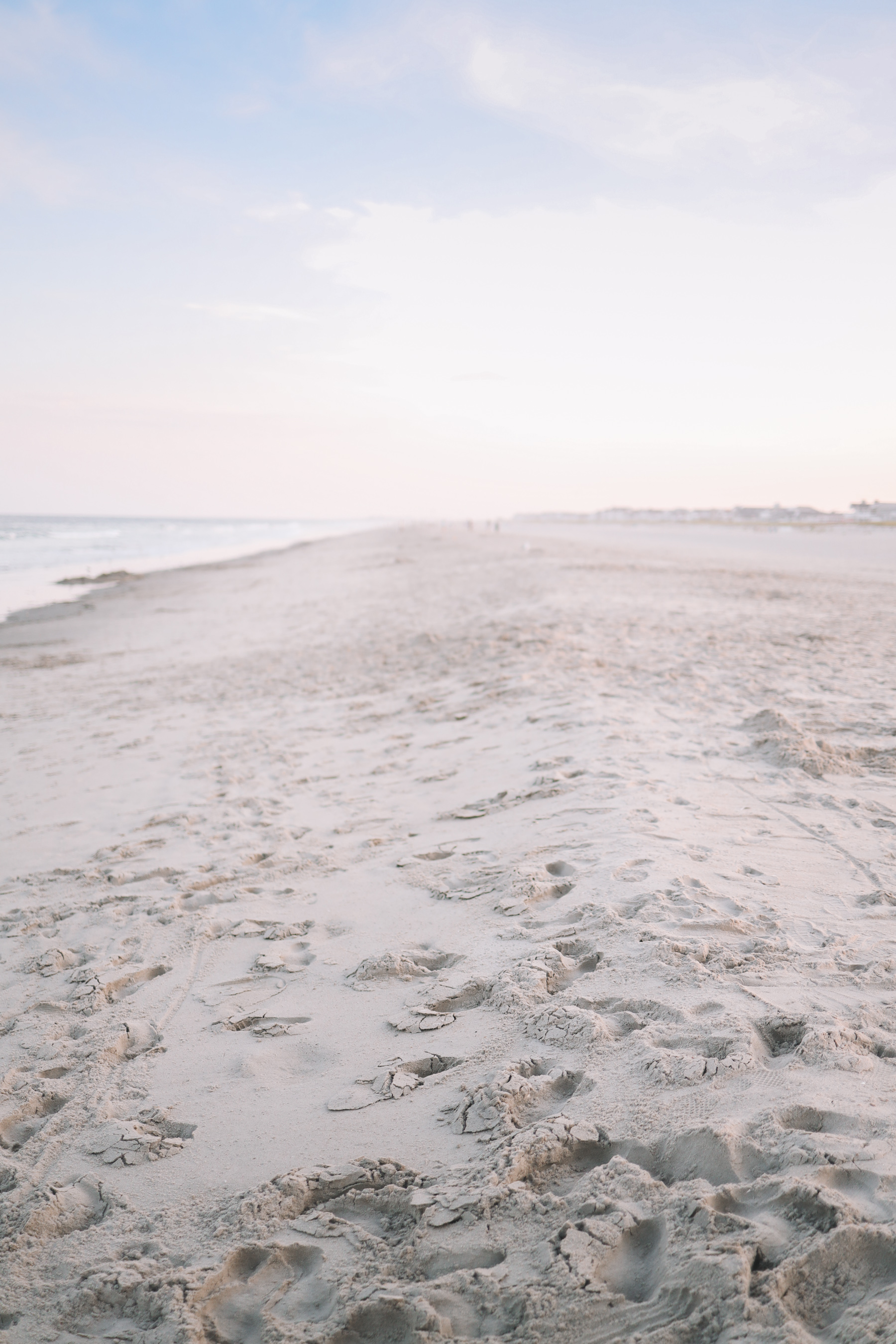 A vacant beach in Jersey, USA