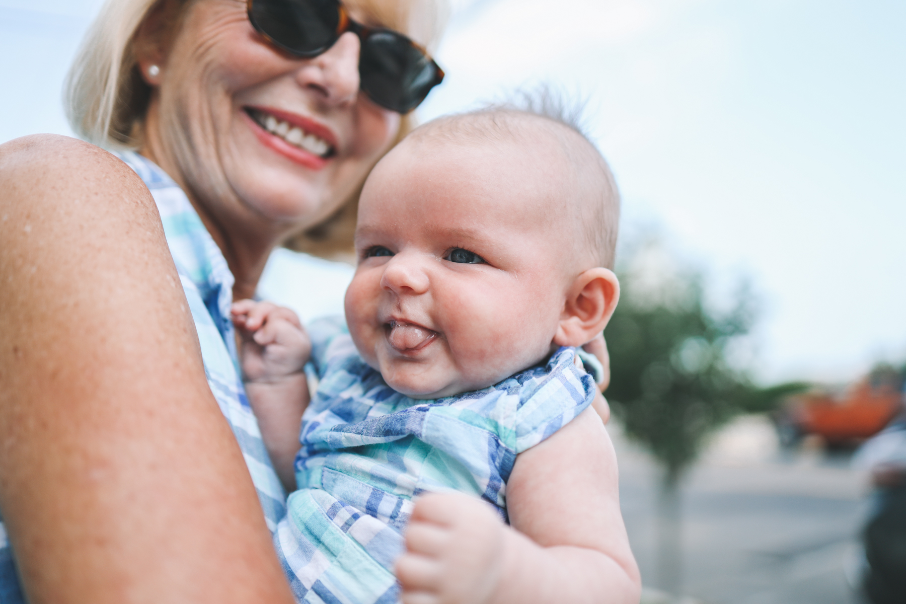 grandma and baby in madras