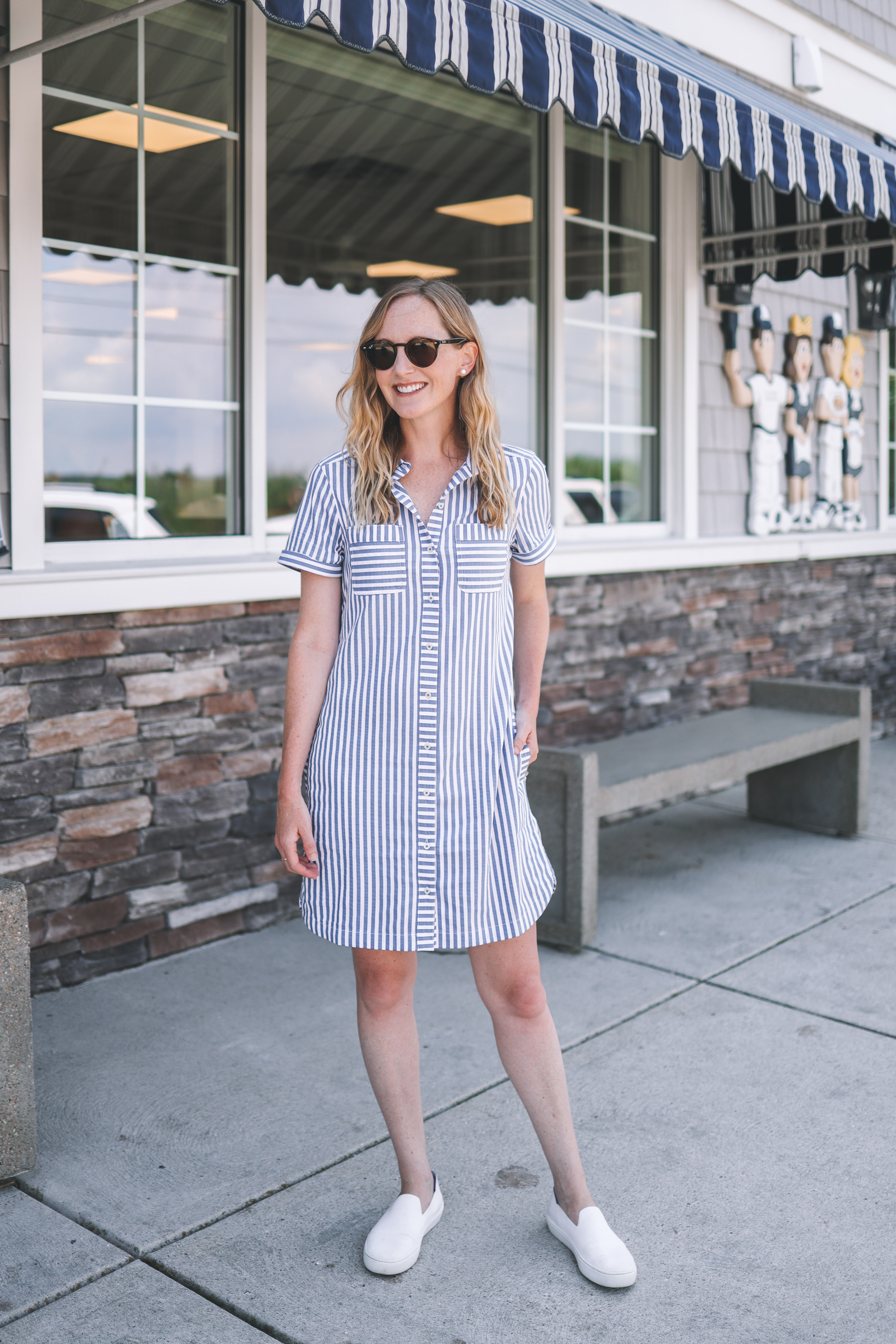 Seersucker Shirt Dress | Vineyard Vines Apparel | Kelly in the City